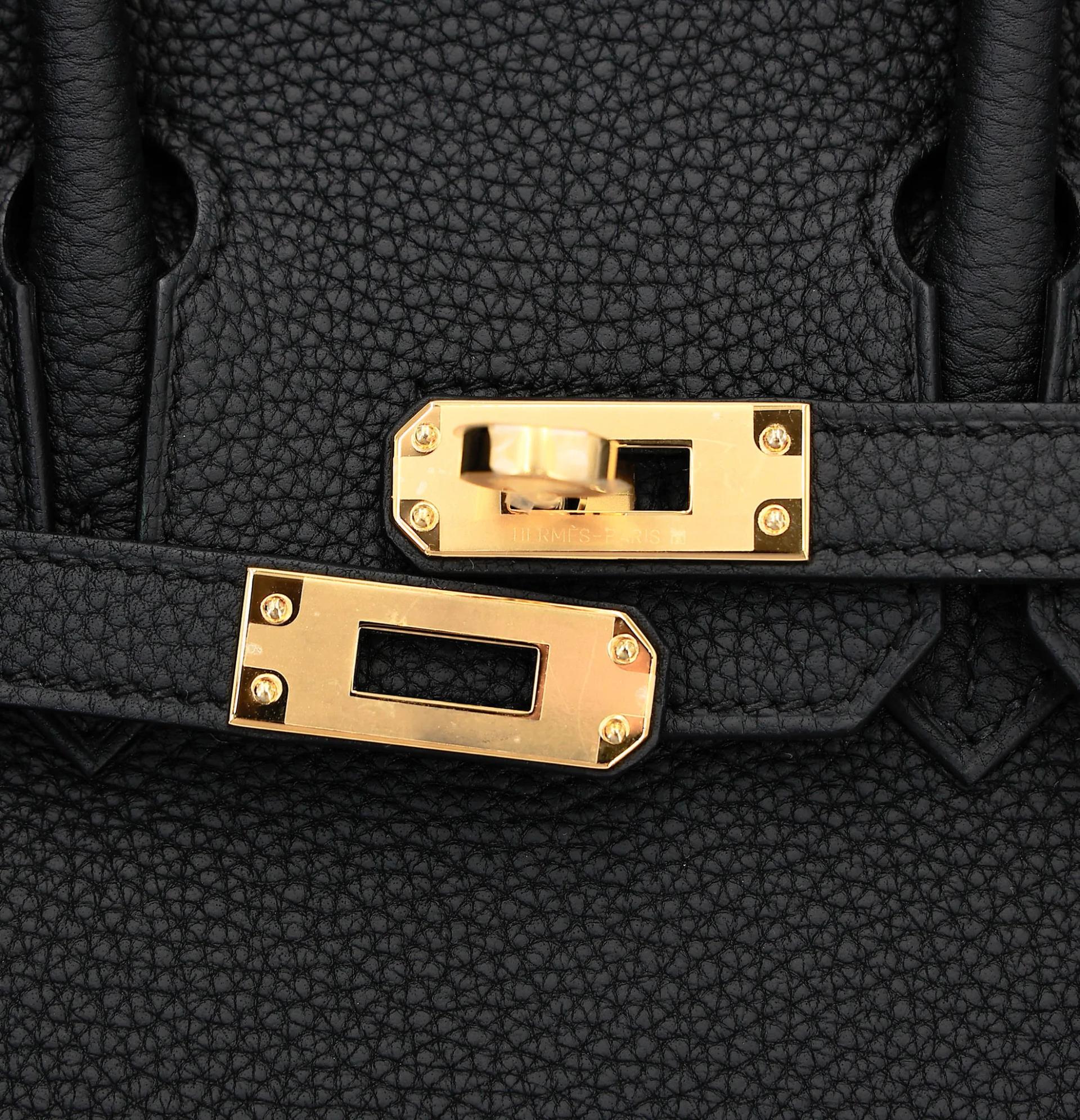 Brand New ( Rank N ) HERMÈS Birkin 25 Noir (89) Togo Gold hardware G (2026) - 8