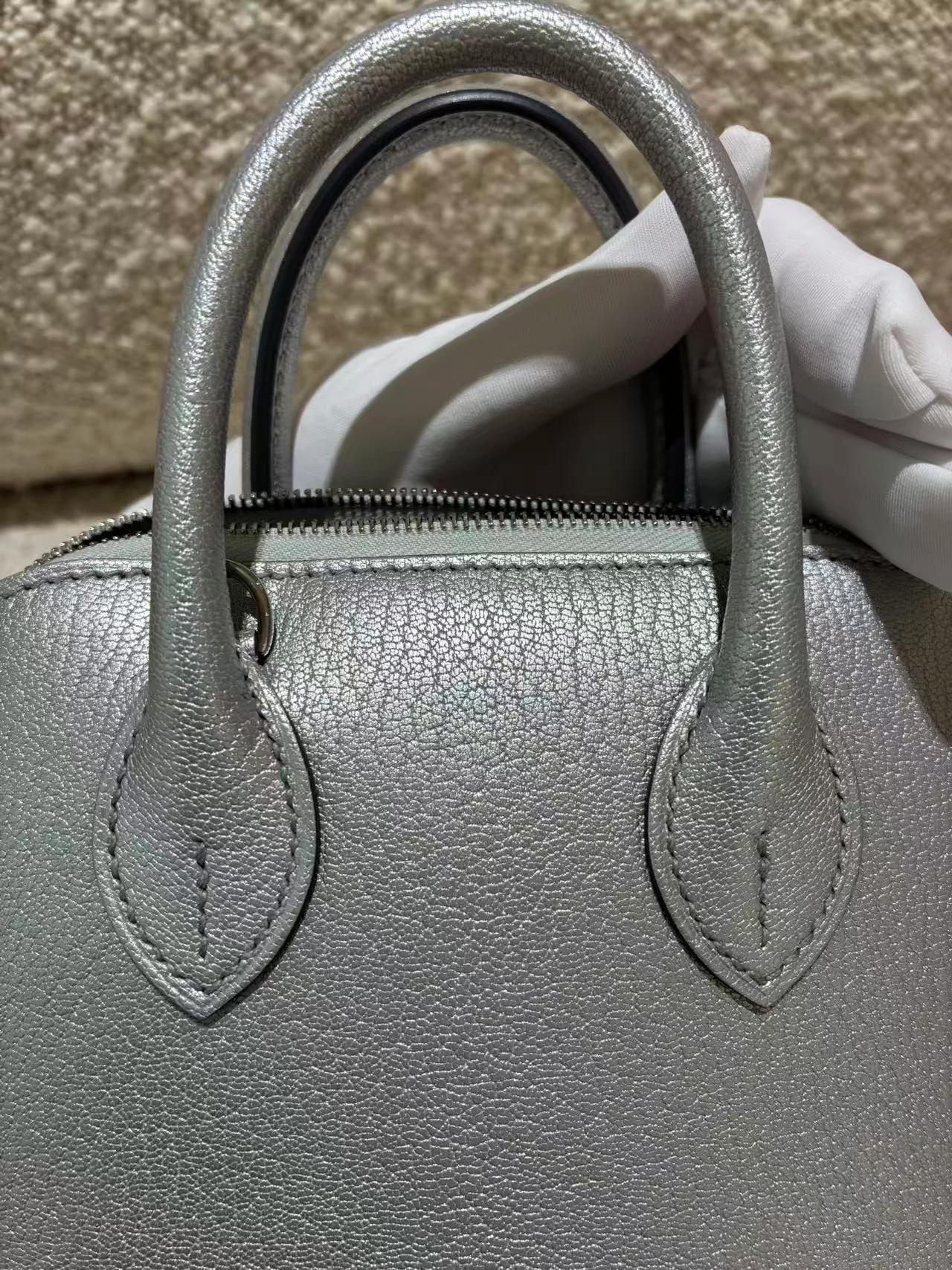 ランク N 新品 HERMÈS エルメス ボリード1923 ミニ アルジャン (05) シェーブルシャムキラ シルバー金具 G刻印 (2026) - 9