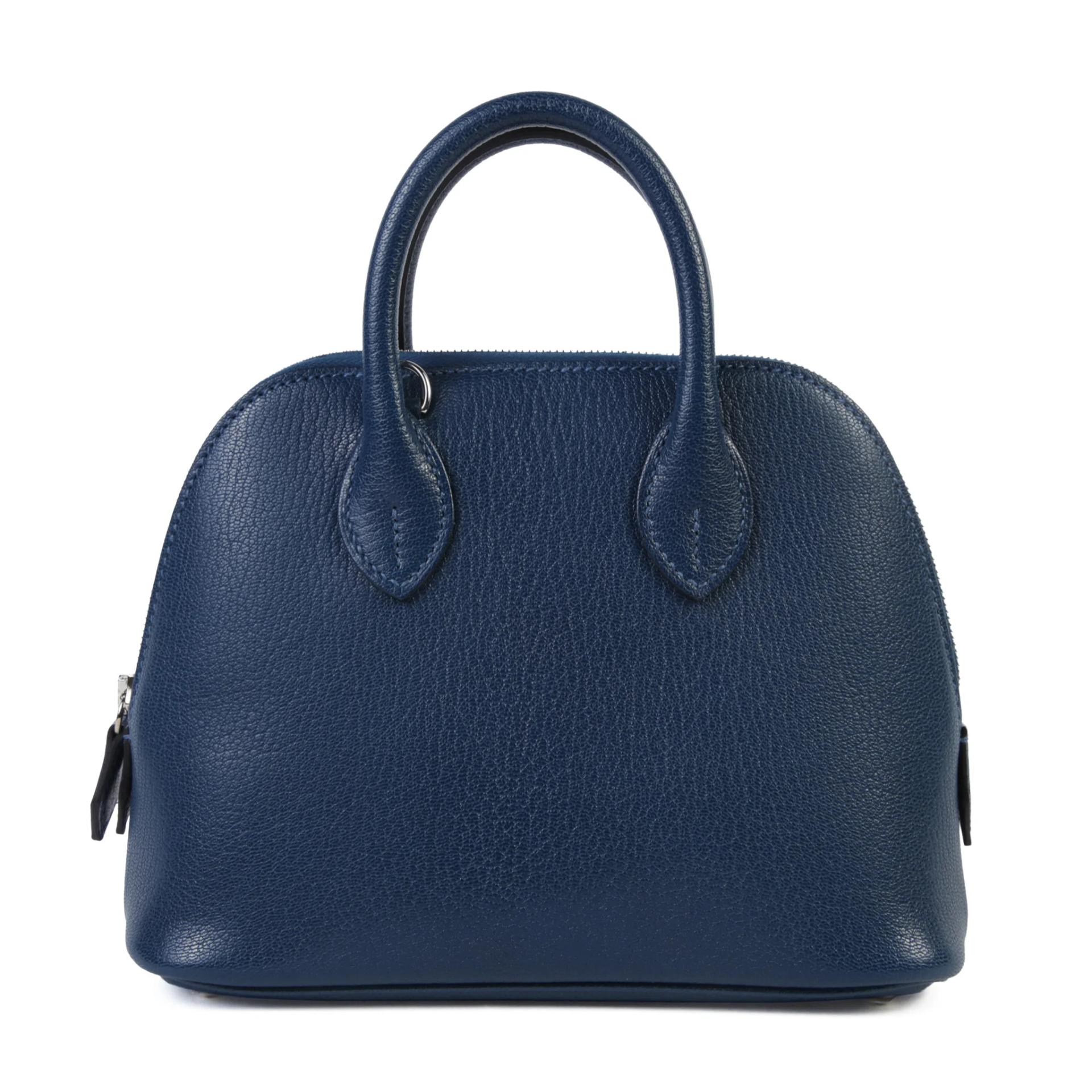 全新 HERMÈS 愛馬仕 Mini Bolide 1923 S4 深邃藍 Deep Blue Chevre山羊皮 銀扣 K刻 2025年 - 1