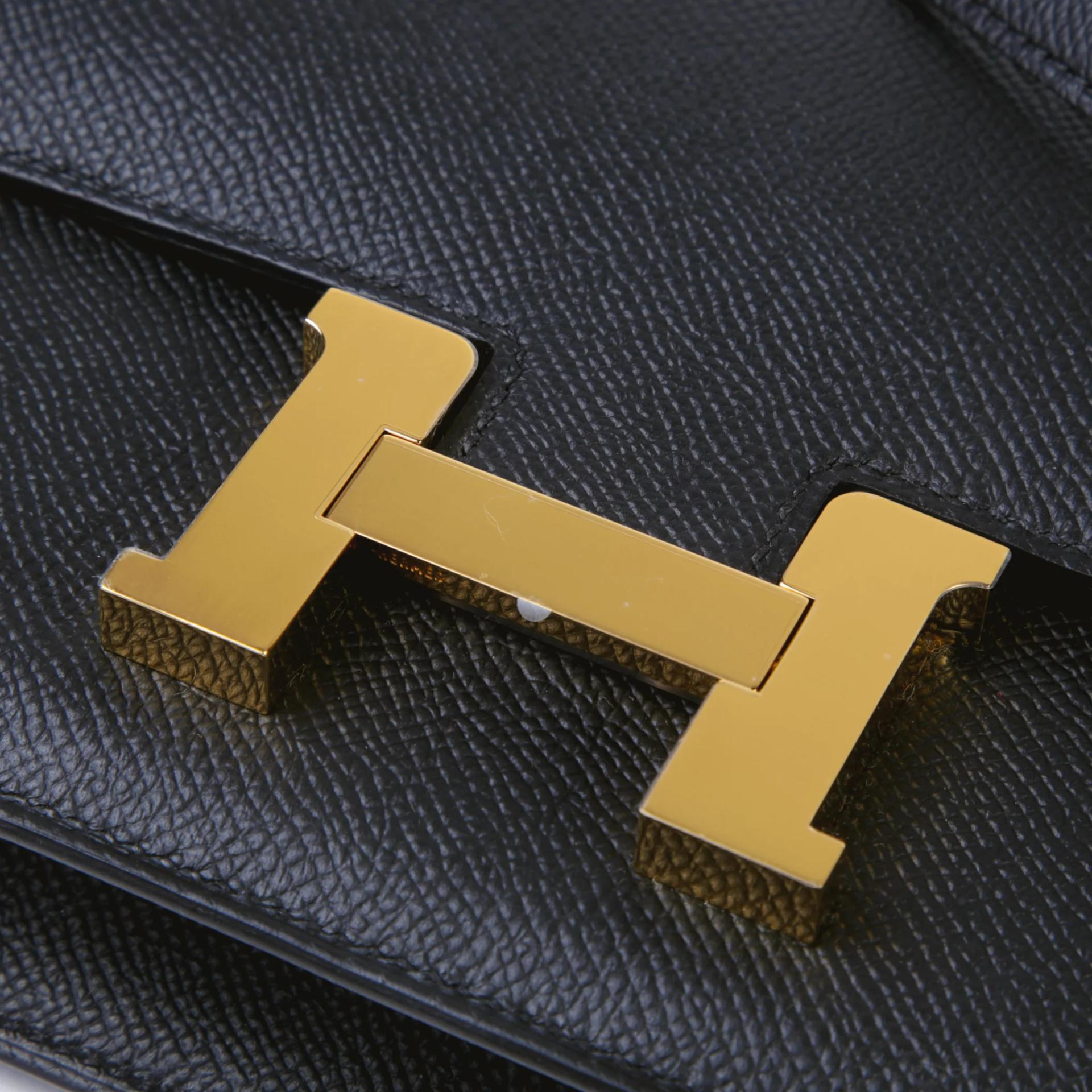 全新 HERMÈS 愛馬仕 Constance 康康 Elan 89 黑色 Noir (Black) Epsom牛皮 金扣 G刻 2026年 - 8