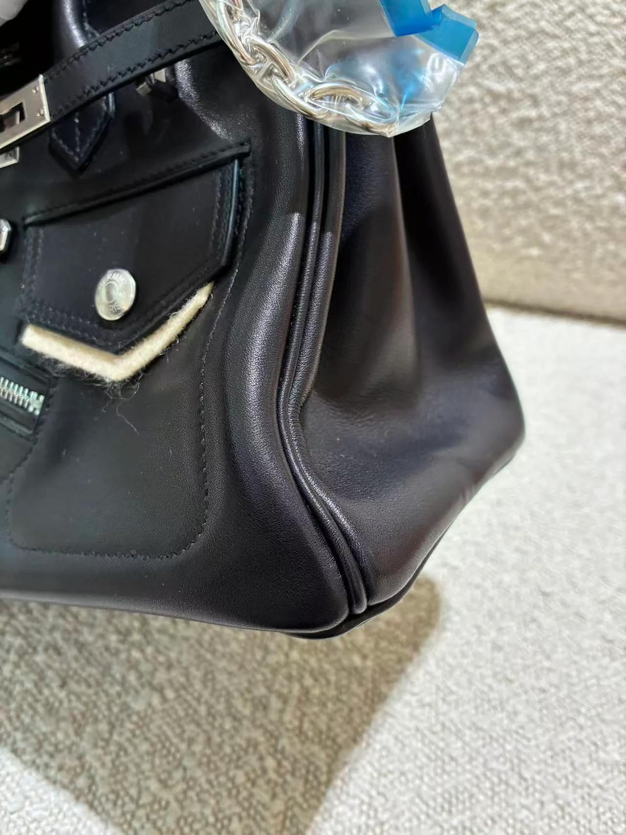 ランク NS 未使用品 HERMÈS エルメス 限定品 バーキンロック25 ブラック (89) ヴォリュプト シルバー金具 W刻印 (2024) - 16