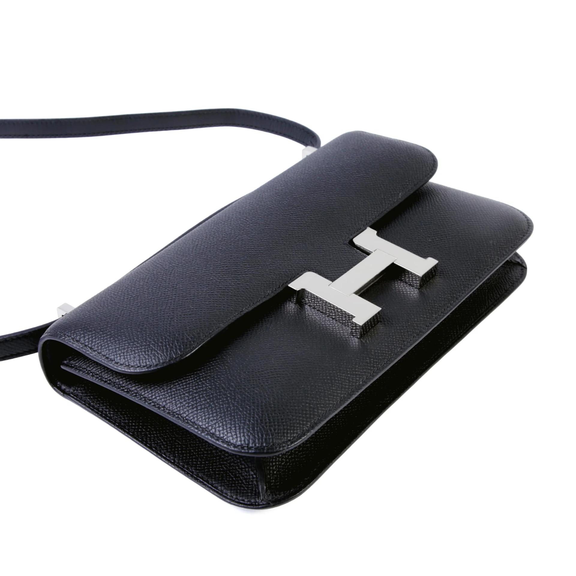 全新 HERMÈS 愛馬仕 Constance 康康 Elan 89 黑色 Noir (Black) Epsom牛皮 銀扣 K刻 2025年 - 4