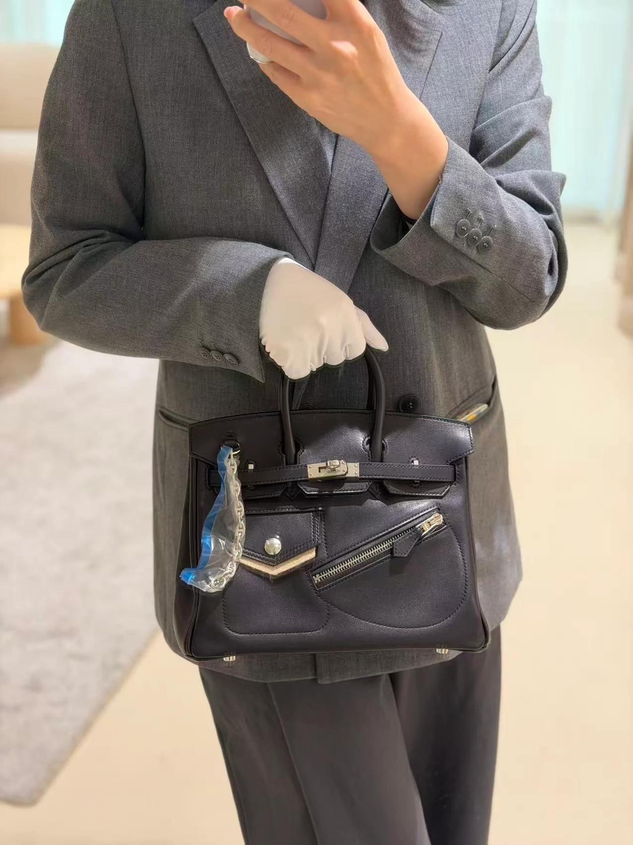 ランク NS 未使用品 HERMÈS エルメス 限定品 バーキンロック25 ブラック (89) ヴォリュプト シルバー金具 W刻印 (2024) - 6