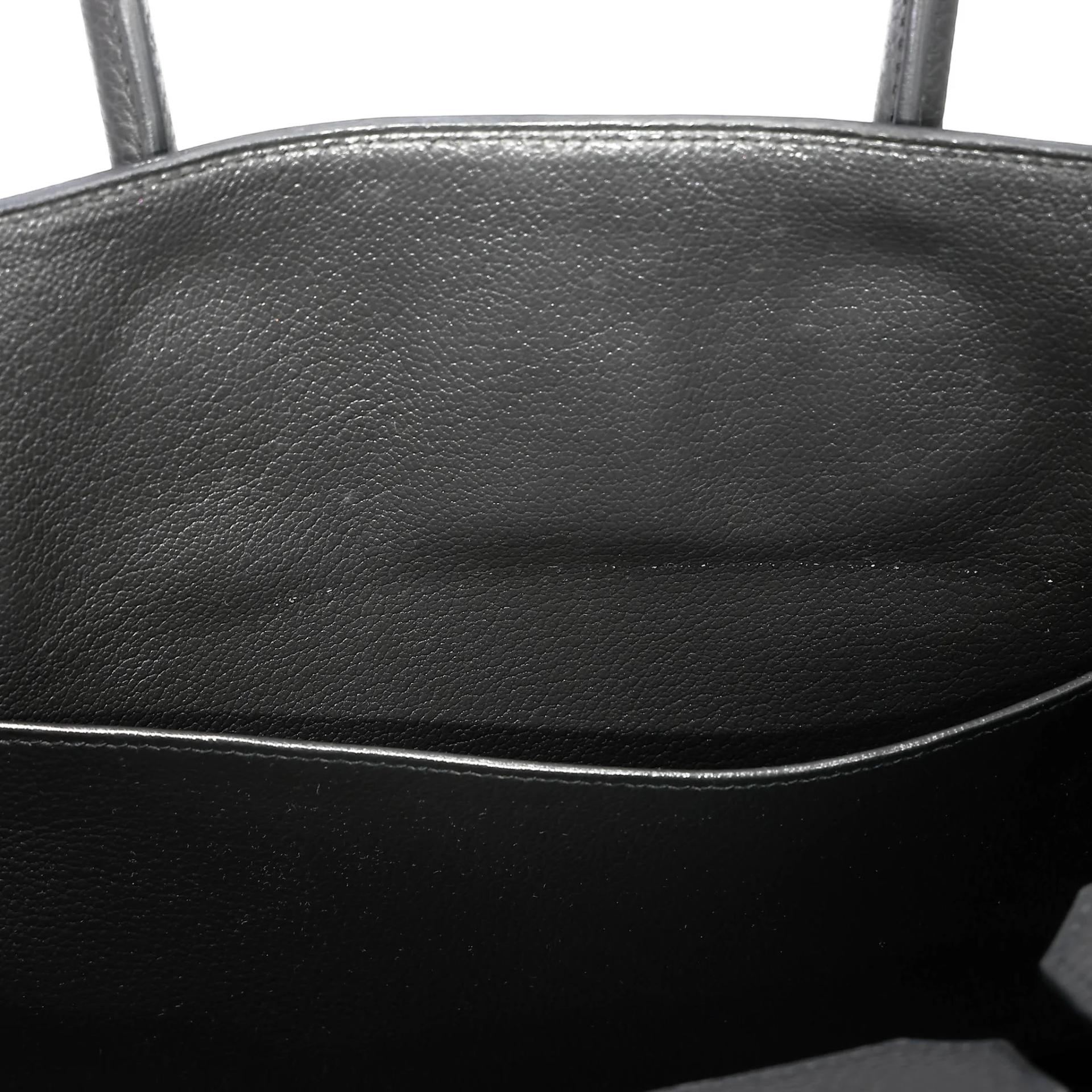 Very Good ( Rank A) HERMÈS Birkin 30 Plomb (8P) Clemence Palladium hardware Square R (2014) - 36