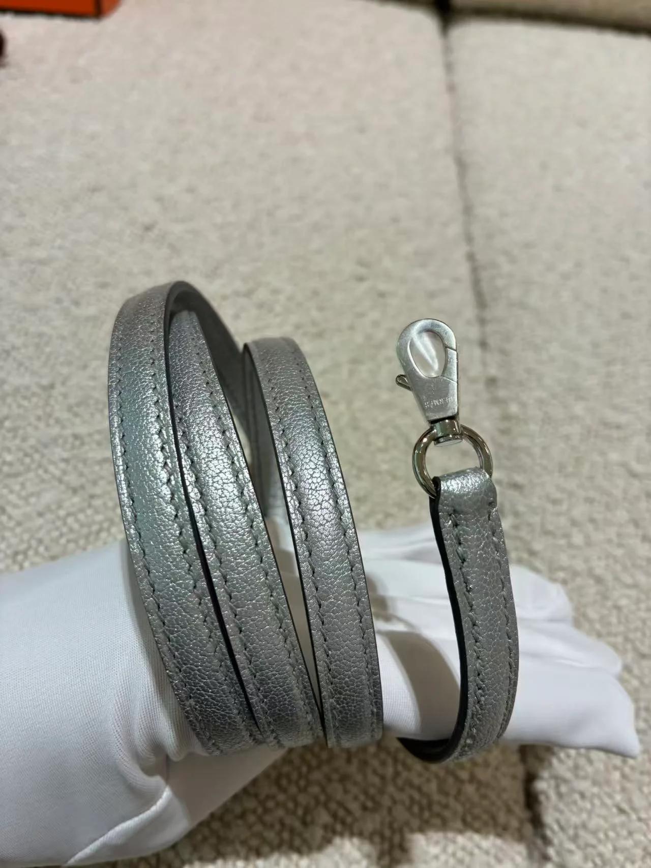 ランク N 新品 HERMÈS エルメス ボリード1923 ミニ アルジャン (05) シェーブルシャムキラ シルバー金具 G刻印 (2026) - 15