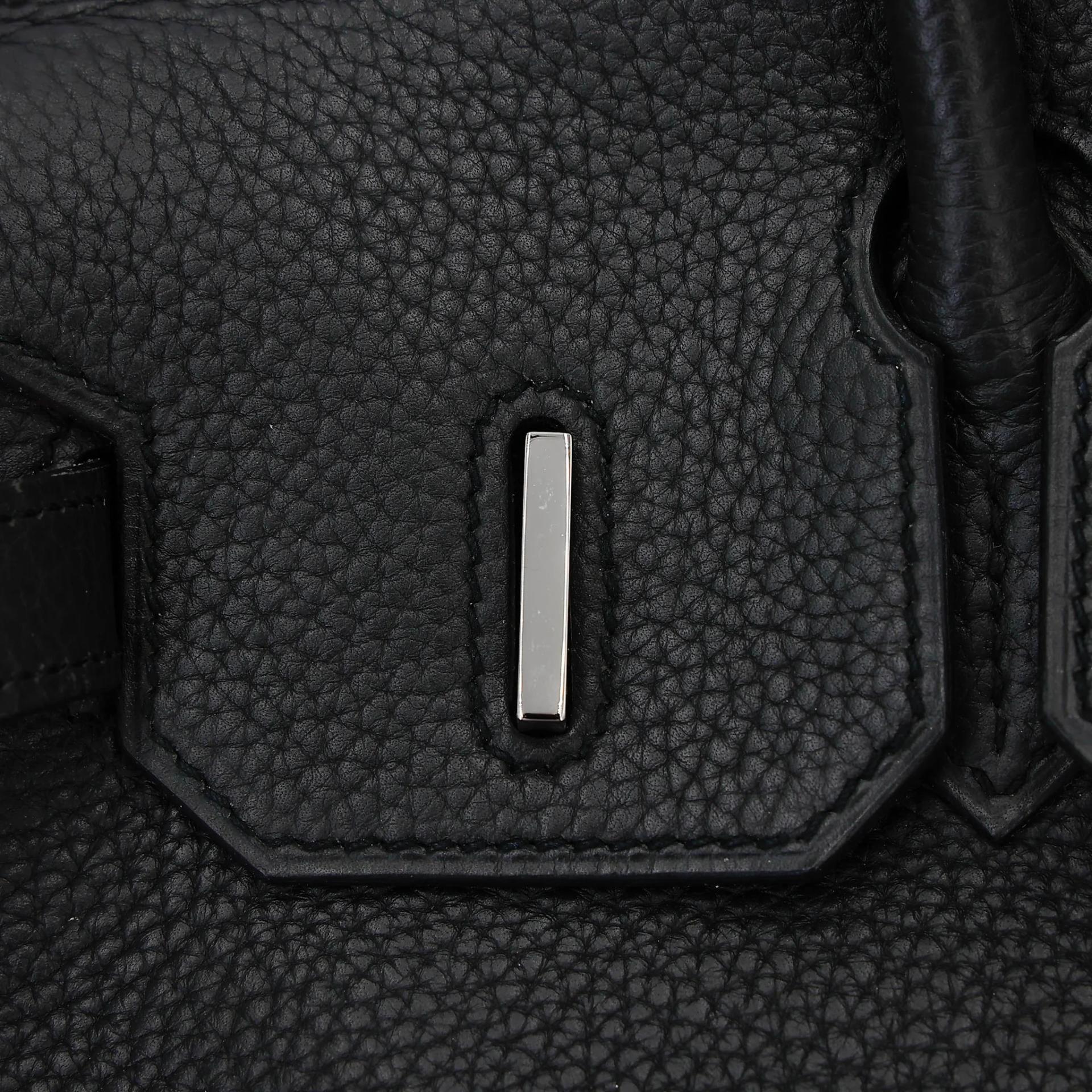 Very Good ( Rank A) HERMÈS Birkin 30 Plomb (8P) Clemence Palladium hardware Square R (2014) - 22