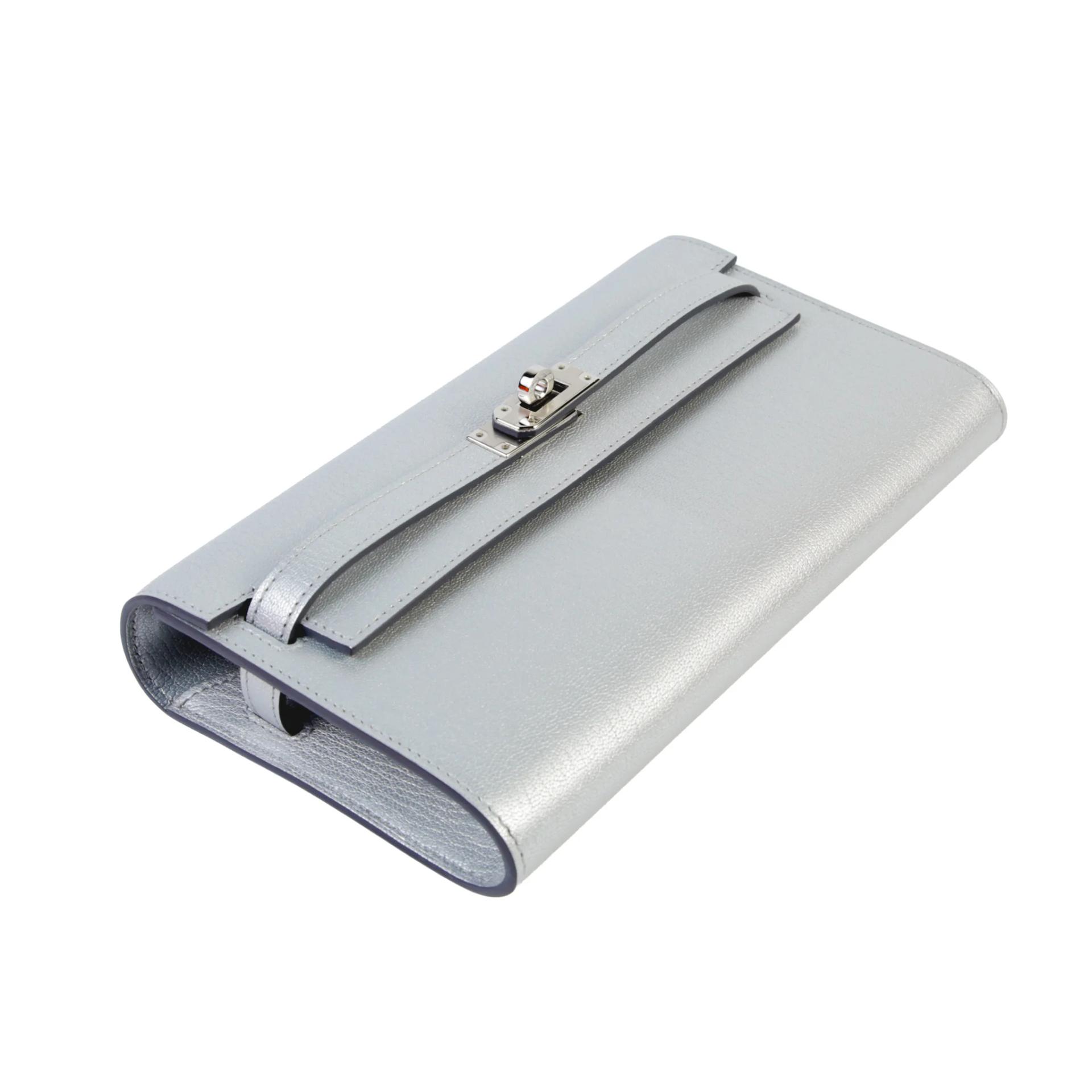 全新 HERMÈS 愛馬仕 Kelly To Go 錢包 05 銀色 Argent Chamkila皮 銀扣 K刻 2025年 - 3