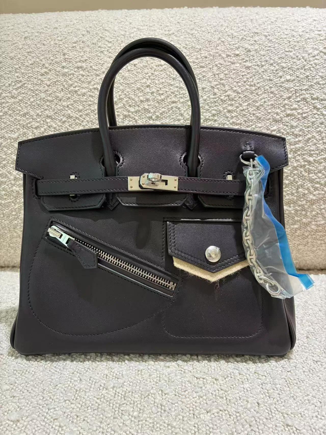 ランク NS 未使用品 HERMÈS エルメス 限定品 バーキンロック25 ブラック (89) ヴォリュプト シルバー金具 W刻印 (2024) - 4