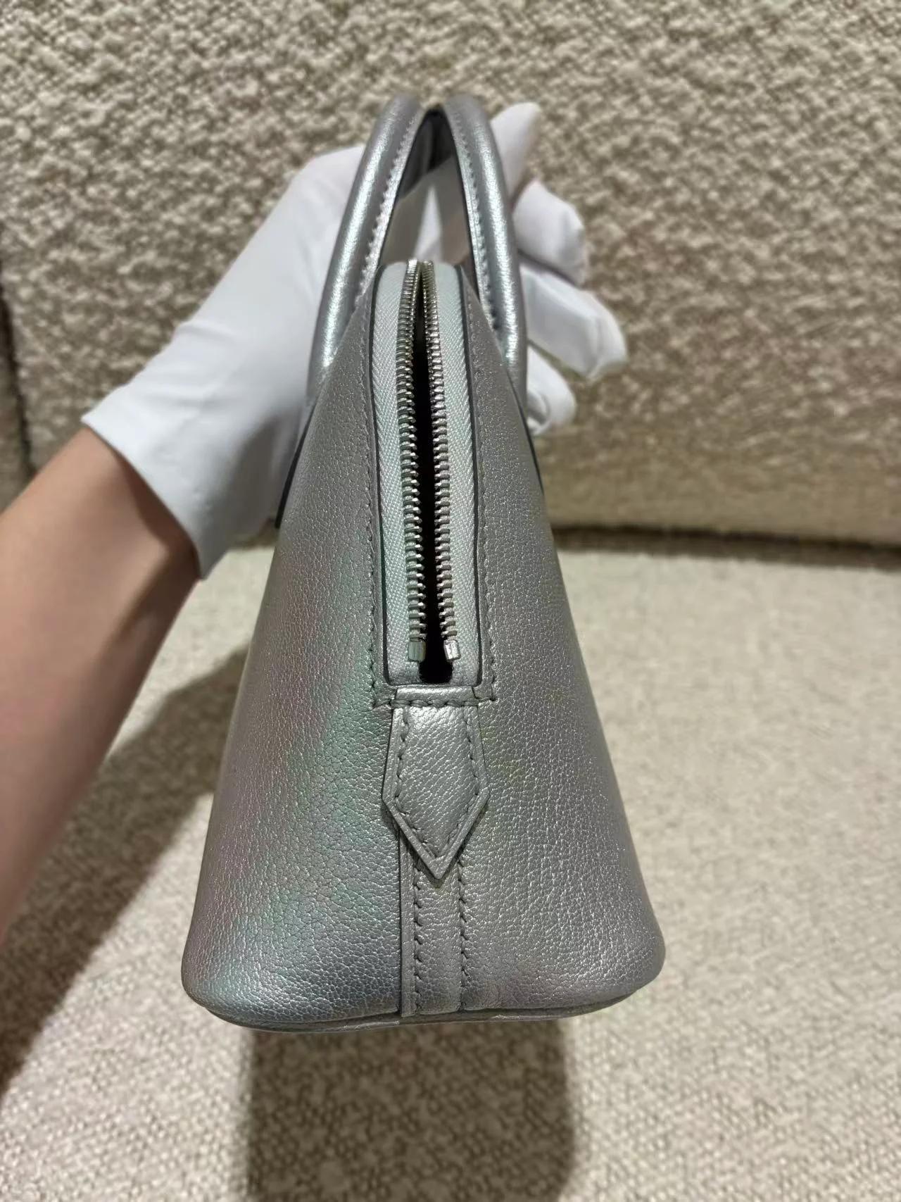 ランク N 新品 HERMÈS エルメス ボリード1923 ミニ アルジャン (05) シェーブルシャムキラ シルバー金具 G刻印 (2026) - 8
