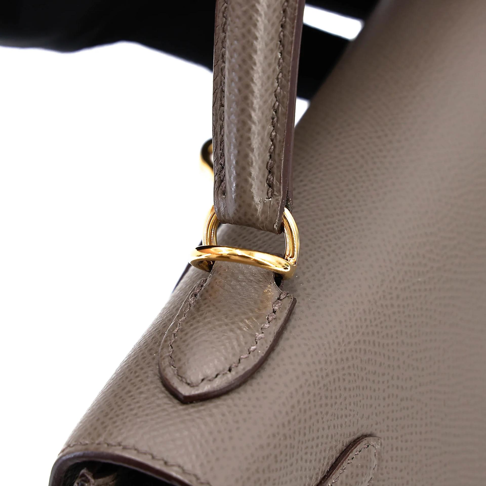 A美品 HERMÈS 愛馬仕 Kelly 25 外縫 8F 錫器灰 Etain Epsom牛皮 金扣 Y刻 2020年 - 4