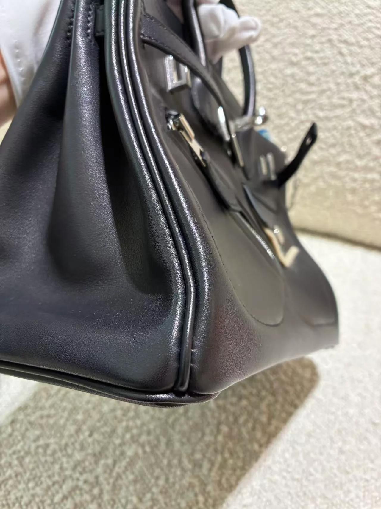 ランク NS 未使用品 HERMÈS エルメス 限定品 バーキンロック25 ブラック (89) ヴォリュプト シルバー金具 W刻印 (2024) - 19