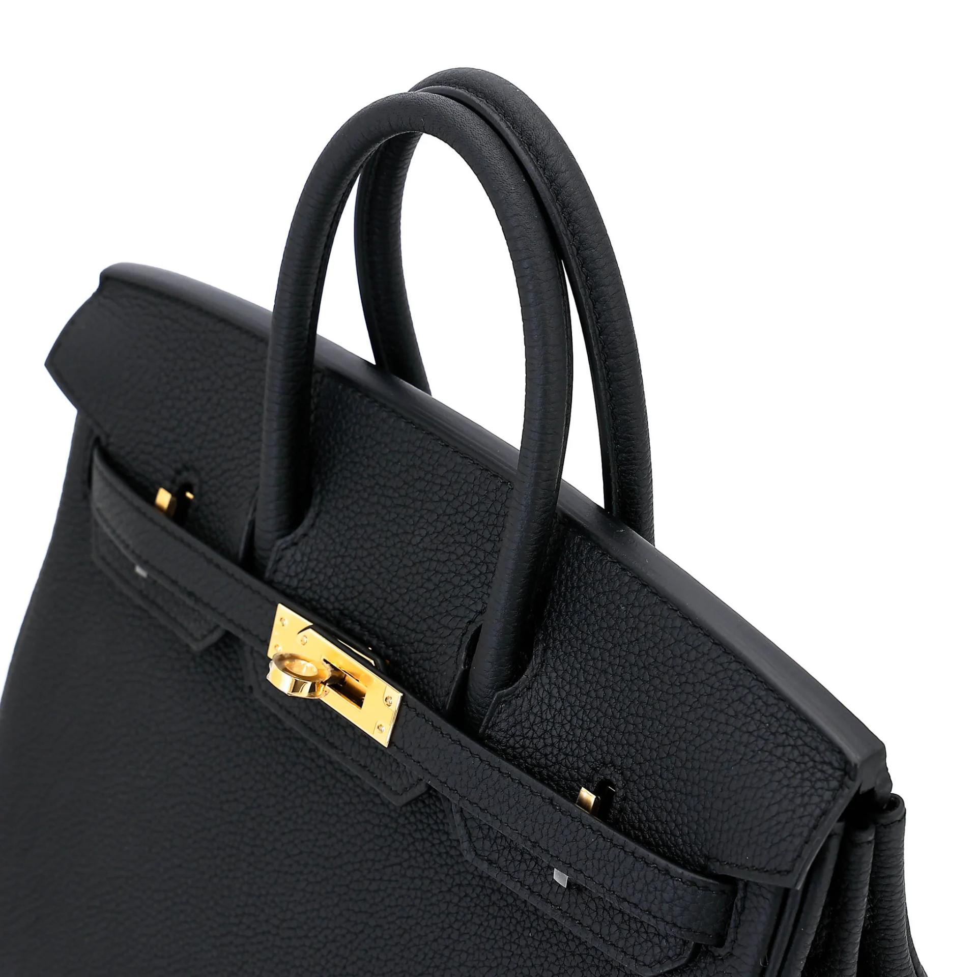 Brand New ( Rank N ) HERMÈS Birkin 25 Noir (89) Togo Gold hardware G (2026) - 3