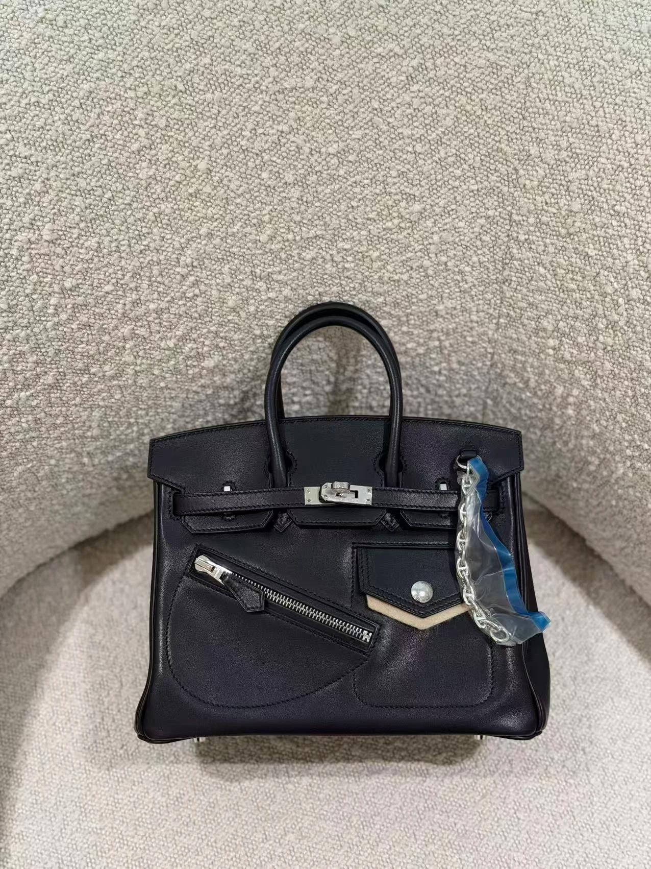 ランク NS 未使用品 HERMÈS エルメス 限定品 バーキンロック25 ブラック (89) ヴォリュプト シルバー金具 W刻印 (2024) - 3