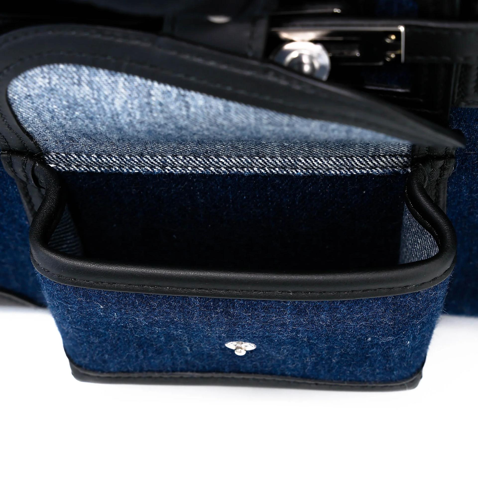 Brand New ( Rank N ) HERMÈS Limited Edition Birkin Cargo 25 Denim Noir (89) Denim Swift Palladium hardware G (2026) - 9