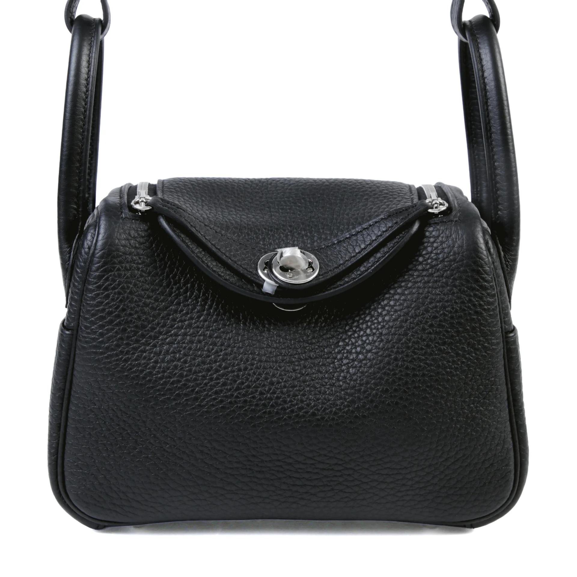 全新 HERMÈS 愛馬仕 Mini Lindy 89 黑色 Noir (Black) Clemence小牛皮 銀扣 G刻 2026年 - 1
