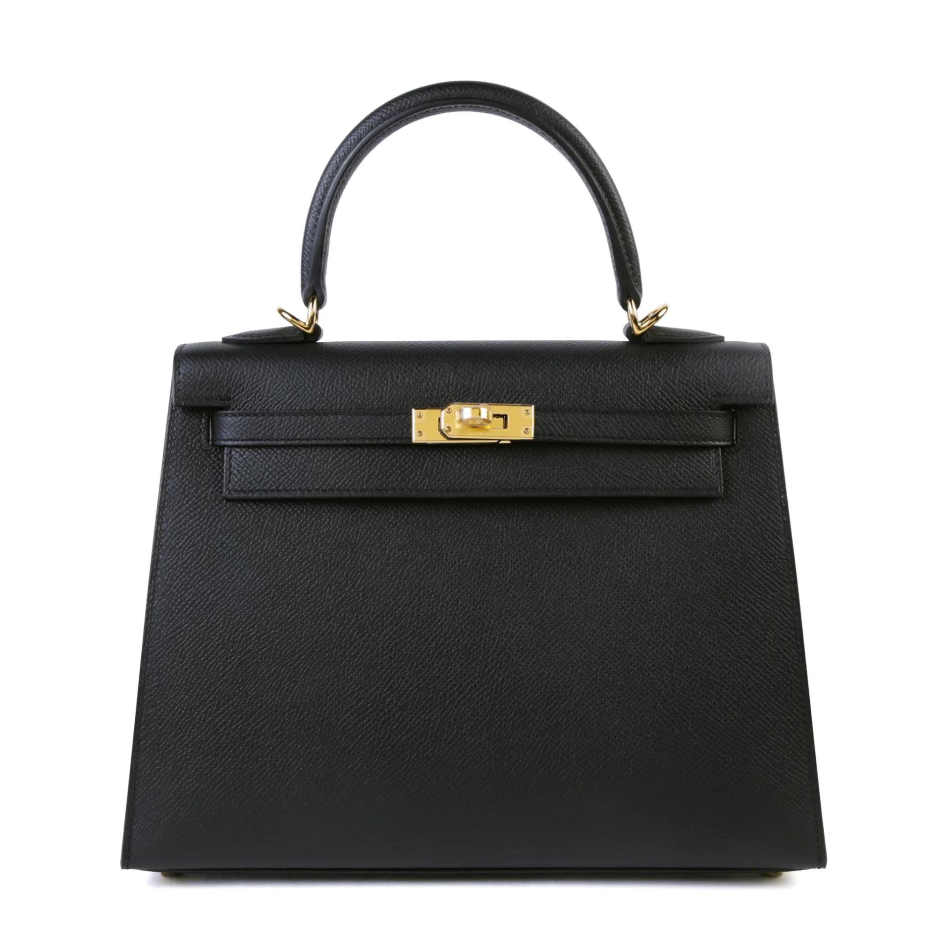 Brand New ( Rank N ) HERMÈS Kelly 25 Sellier Noir (89) Epsom Gold hardware K (2025) - 1