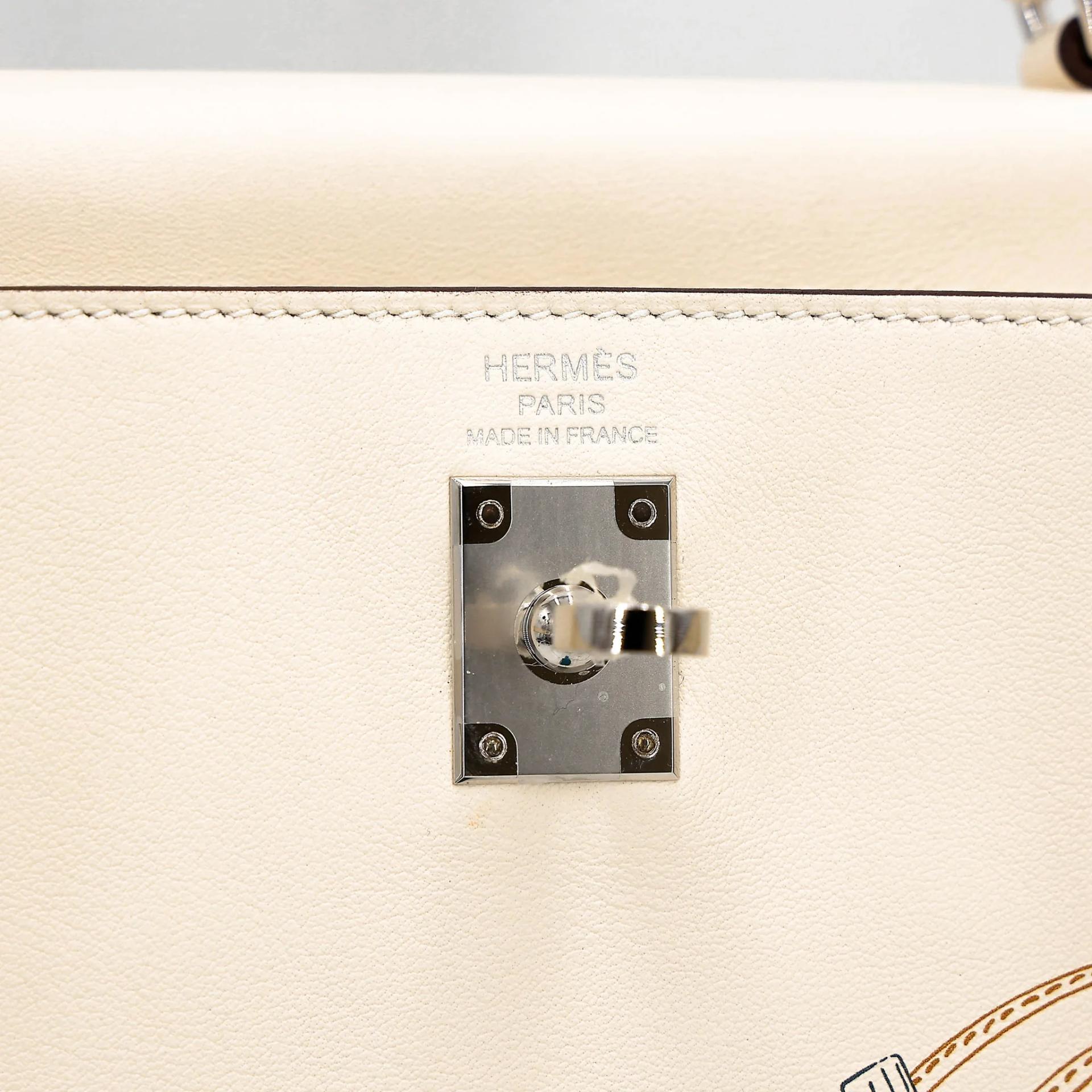 ランク A HERMÈS エルメス 限定品 ケリー25 イン＆アウト ナタ (I2) スイフト シルバー金具 Z刻印 (2021) - 16