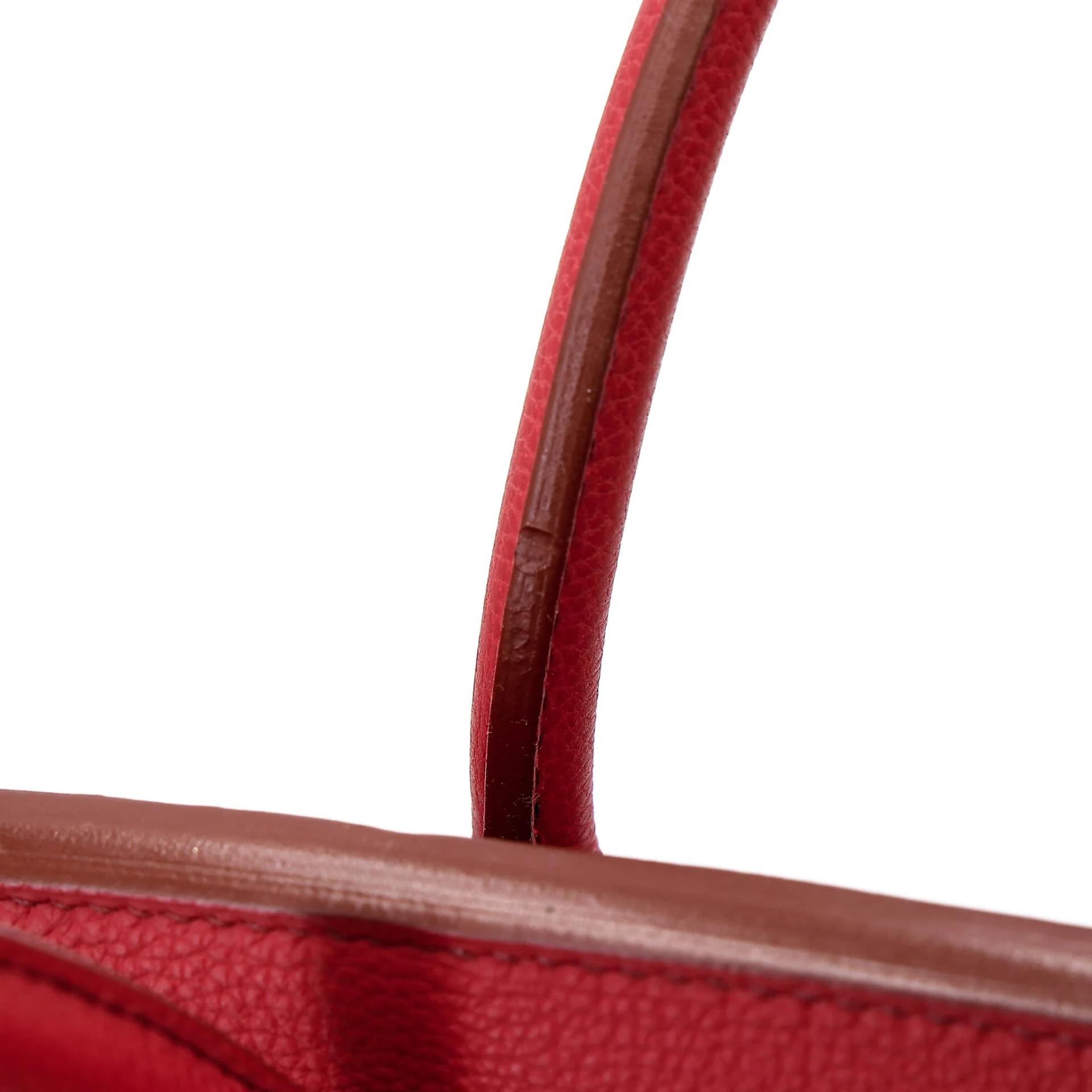 A美品 HERMÈS 愛馬仕 Birkin 30 54 茜草紅 Rouge Garance Togo小牛皮 銀扣 □M刻 2009年 - 14