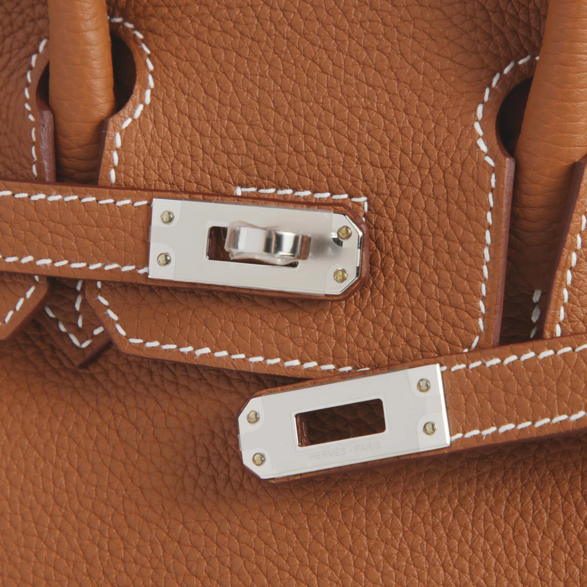 全新 HERMÈS 愛馬仕 Birkin 25 37 金棕色 Gold Togo小牛皮 銀扣 G刻 2026年 - 8