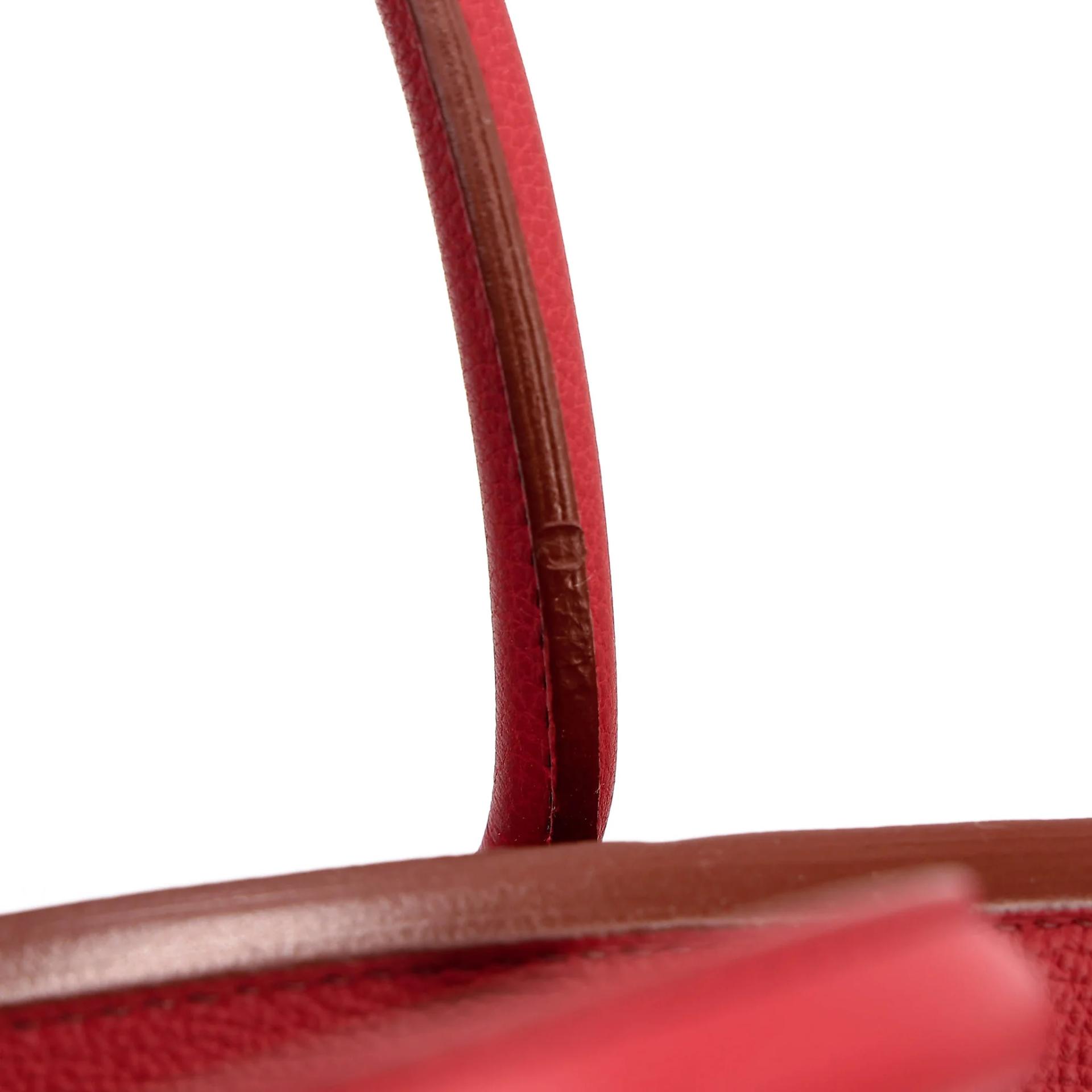 A美品 HERMÈS 愛馬仕 Birkin 30 54 茜草紅 Rouge Garance Togo小牛皮 銀扣 □M刻 2009年 - 13