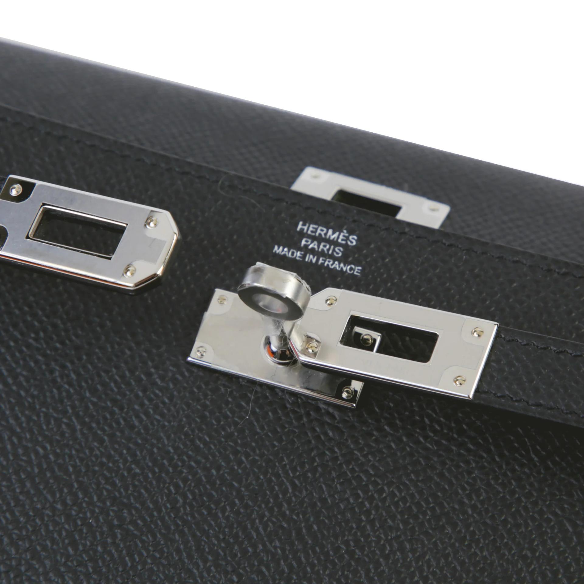 全新 HERMÈS 愛馬仕 Kelly To Go 錢包 89 黑色 Noir (Black) Epsom皮 銀扣 K刻 2025年 - 8