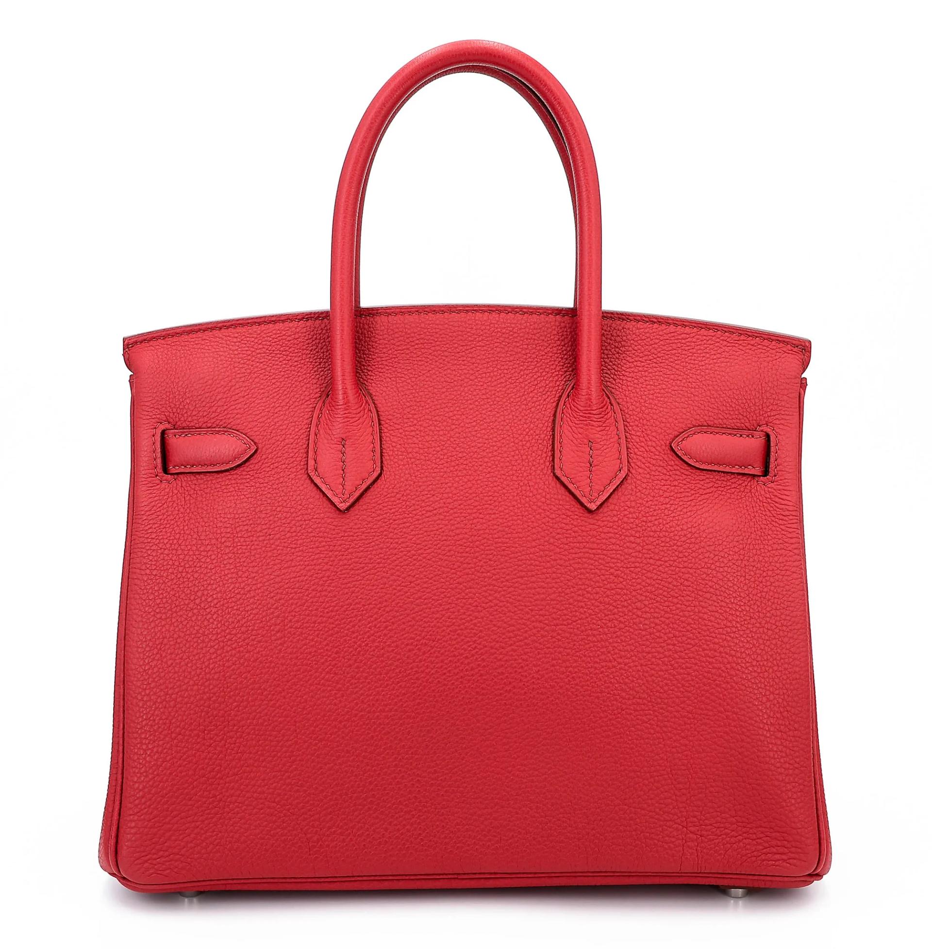A美品 HERMÈS 愛馬仕 Birkin 30 54 茜草紅 Rouge Garance Togo小牛皮 銀扣 □M刻 2009年 - 2