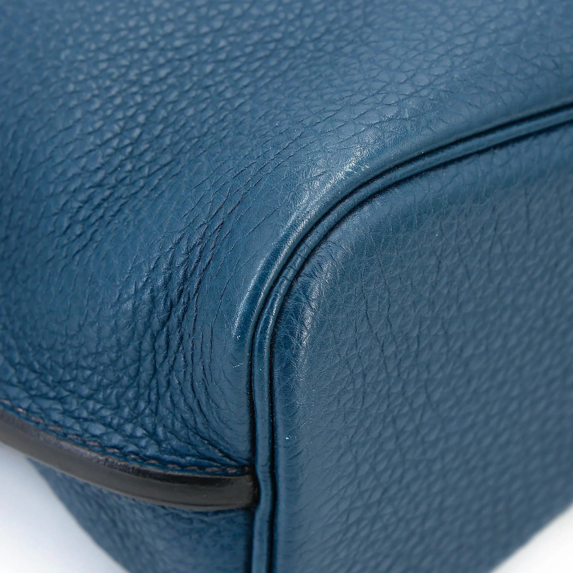 A美品 HERMÈS 愛馬仕 So Kelly 22 7P 普魯士藍 Bleu De Prusse Togo小牛皮 銀扣 □M刻 2009年 - 16