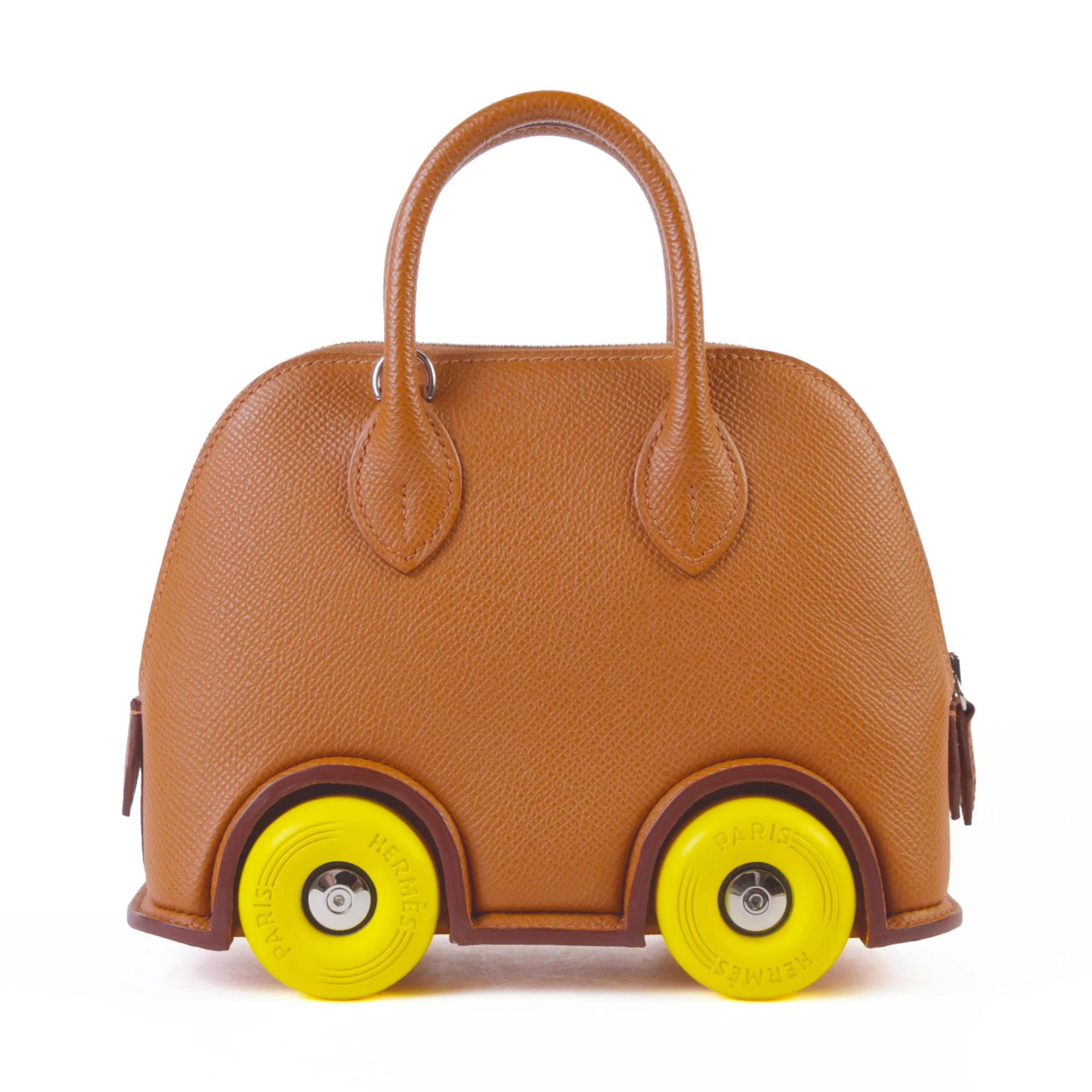 Very Good ( Rank A) HERMÈS Limited Edition Bolide On Wheels Gold (37) Jaune Citron (9N) Epsom Palladium hardware U (2022) - 2