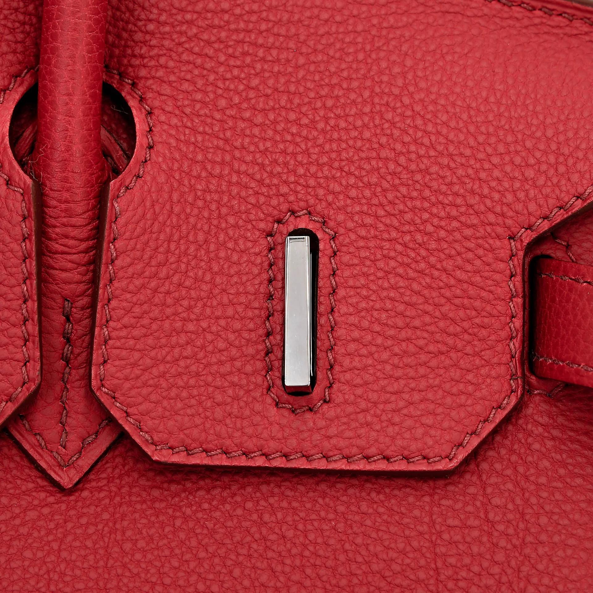 A美品 HERMÈS 愛馬仕 Birkin 30 54 茜草紅 Rouge Garance Togo小牛皮 銀扣 □M刻 2009年 - 20