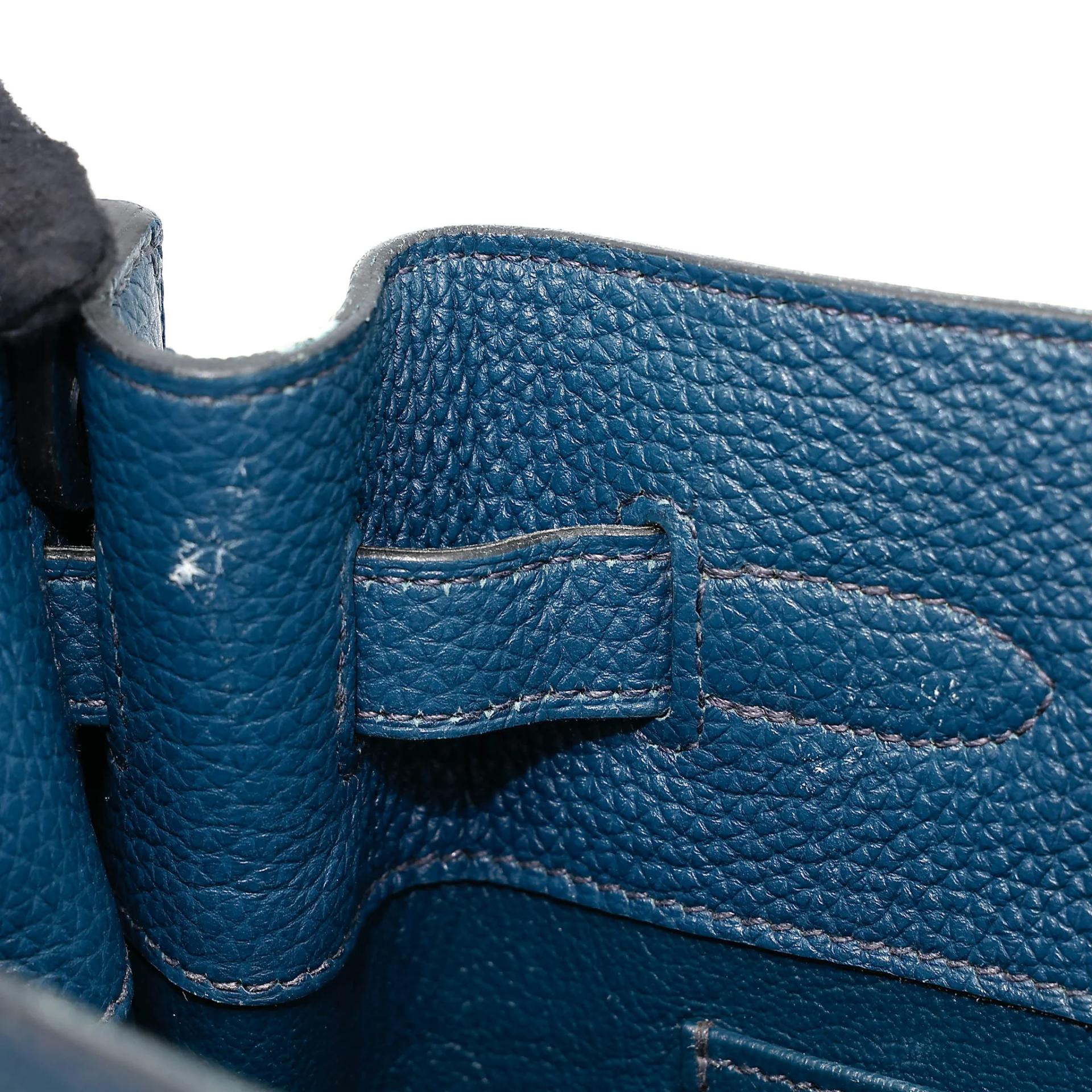 A美品 HERMÈS 愛馬仕 So Kelly 22 7P 普魯士藍 Bleu De Prusse Togo小牛皮 銀扣 □M刻 2009年 - 29