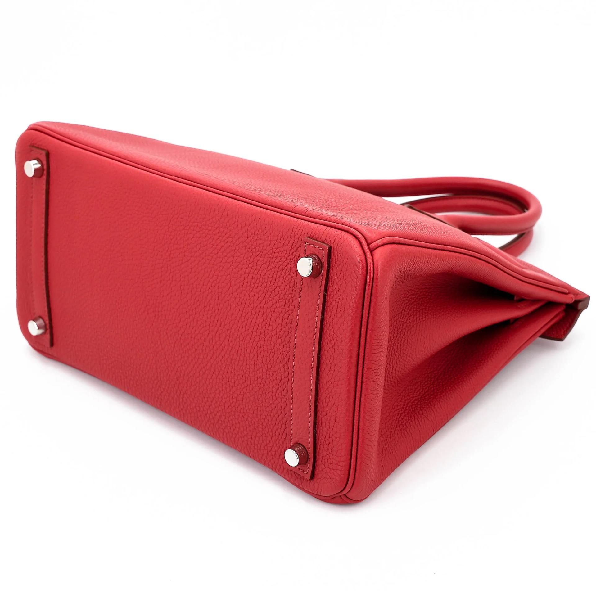 A美品 HERMÈS 愛馬仕 Birkin 30 54 茜草紅 Rouge Garance Togo小牛皮 銀扣 □M刻 2009年 - 6