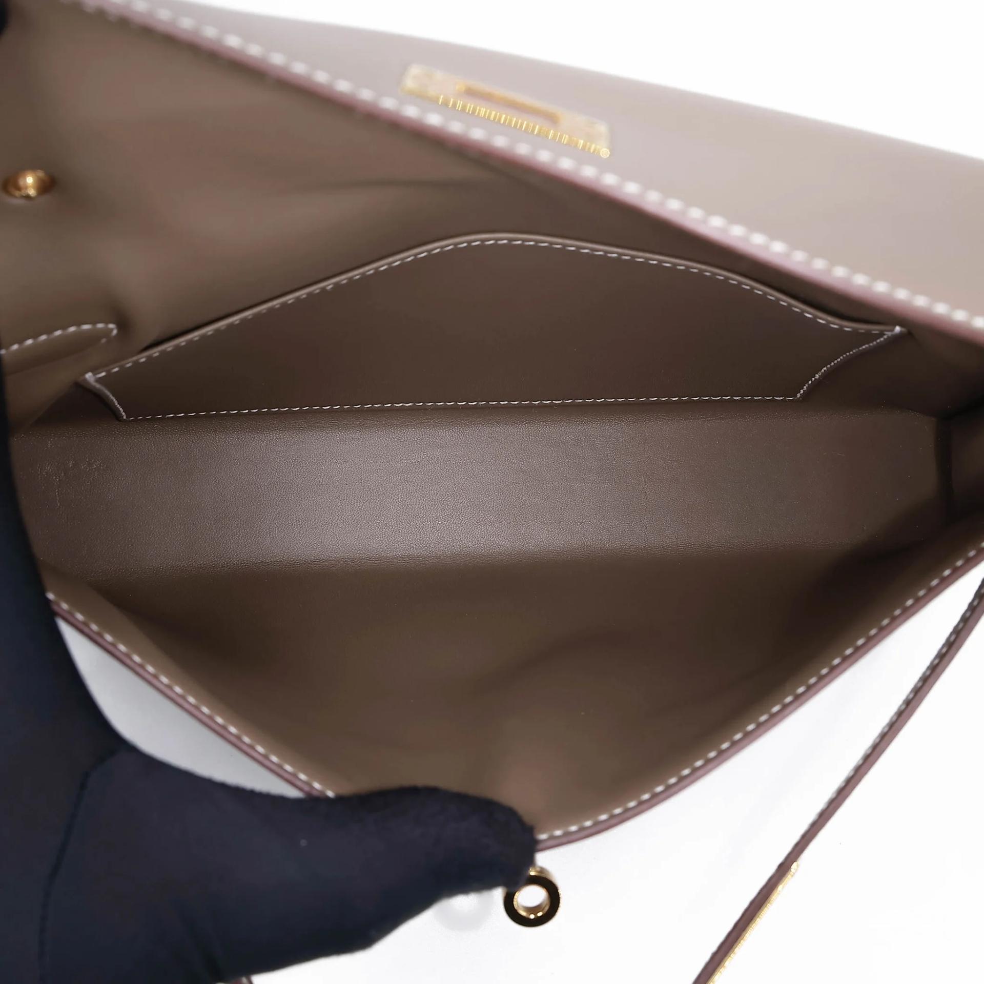 SA超美品 HERMÈS 愛馬仕 Kelly Elan 18 大象灰 Etoupe Madame皮 金扣 B刻 2023年 - 18