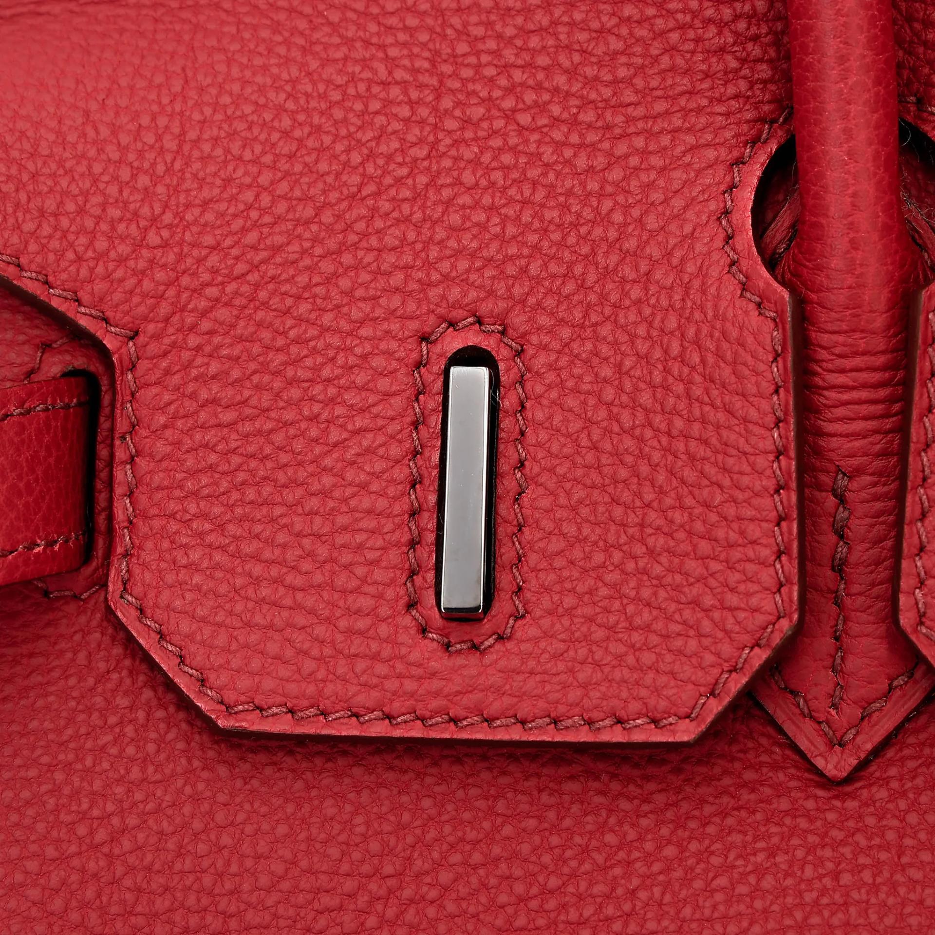 A美品 HERMÈS 愛馬仕 Birkin 30 54 茜草紅 Rouge Garance Togo小牛皮 銀扣 □M刻 2009年 - 19