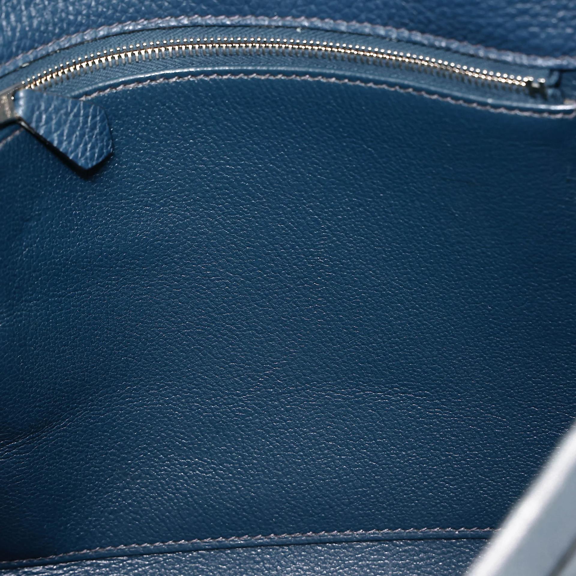 A美品 HERMÈS 愛馬仕 So Kelly 22 7P 普魯士藍 Bleu De Prusse Togo小牛皮 銀扣 □M刻 2009年 - 36