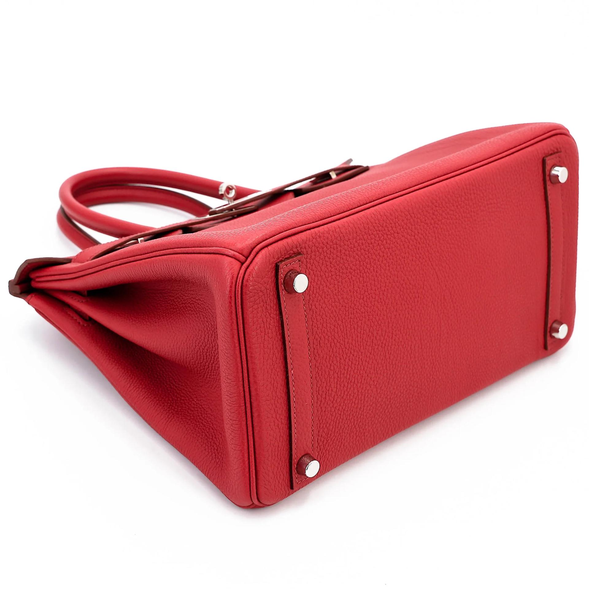 A美品 HERMÈS 愛馬仕 Birkin 30 54 茜草紅 Rouge Garance Togo小牛皮 銀扣 □M刻 2009年 - 5
