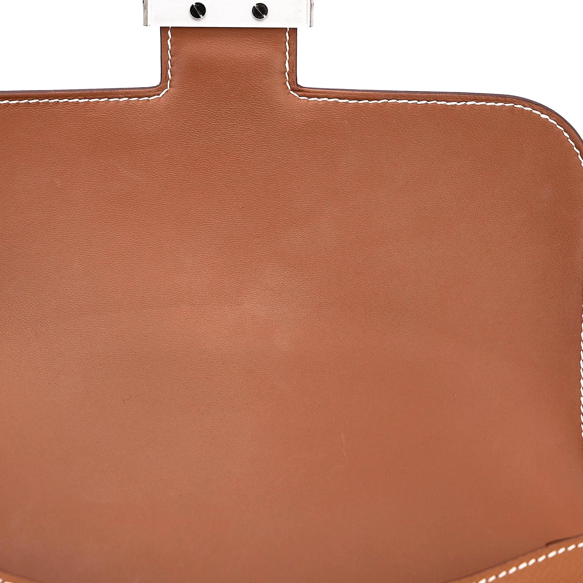 A美品 HERMÈS 愛馬仕 Constance 康康 24 Mirror 37 金棕色 Gold Epsom牛皮 銀扣 K刻 2025年 - 16