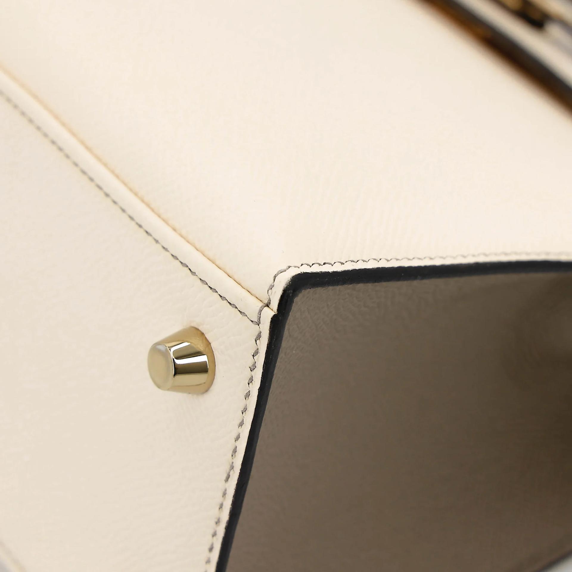 A美品 HERMÈS 愛馬仕 馬蹄印定制 Kelly 25 外縫 HSS 10 奶昔白 Craie M8 銀河灰 Gris Asphalte Epsom牛皮 金扣 U刻 2022年 - 8