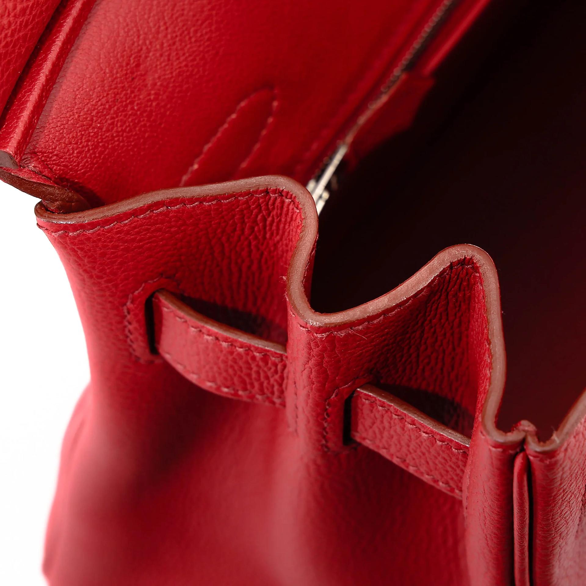 A美品 HERMÈS 愛馬仕 Birkin 30 54 茜草紅 Rouge Garance Togo小牛皮 銀扣 □M刻 2009年 - 24