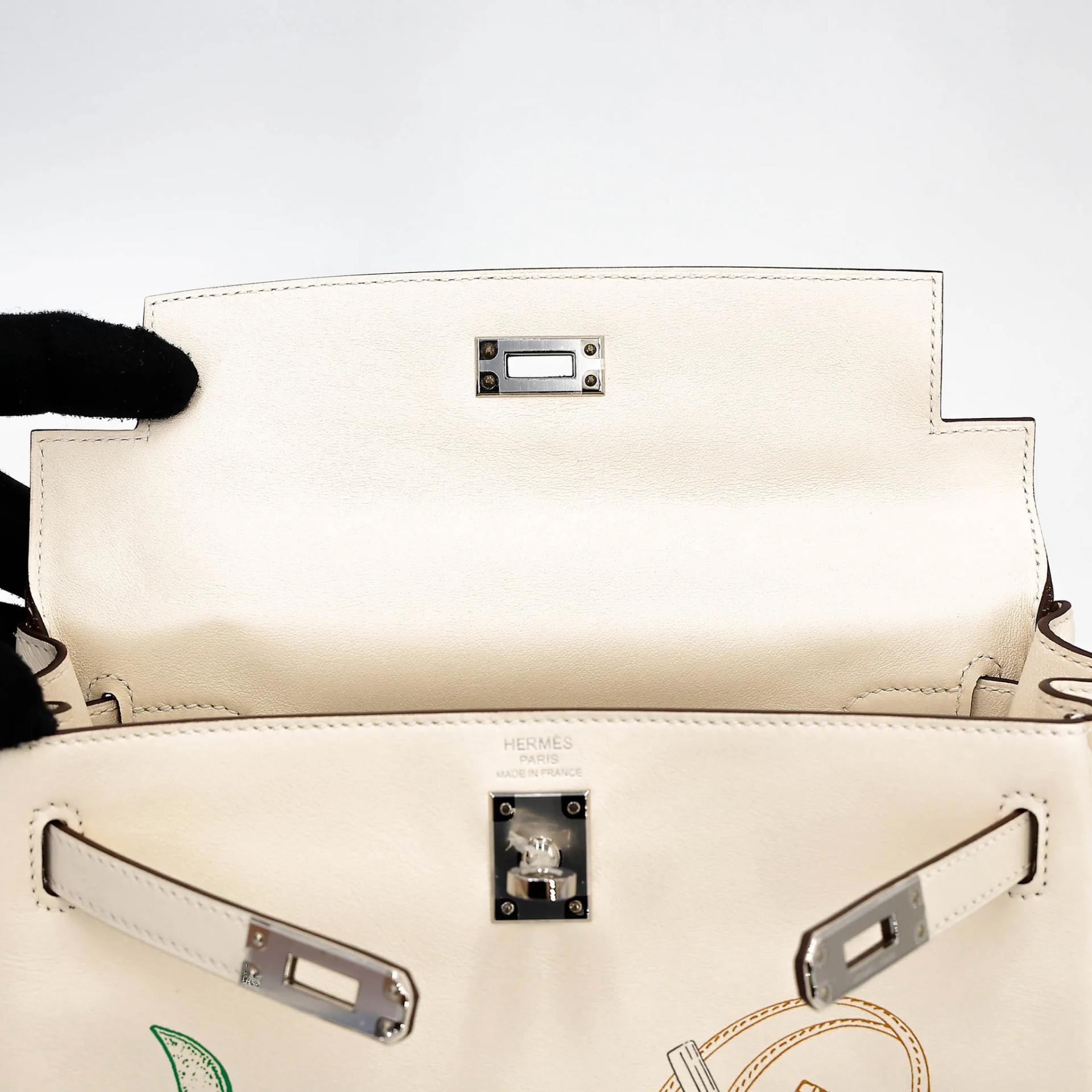 ランク A HERMÈS エルメス 限定品 ケリー25 イン＆アウト ナタ (I2) スイフト シルバー金具 Z刻印 (2021) - 15