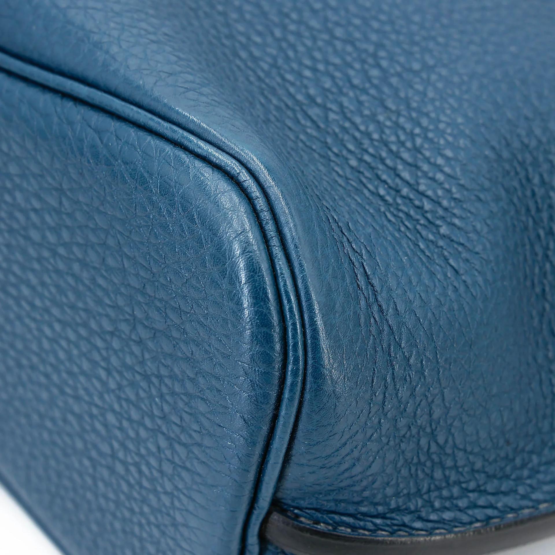 A美品 HERMÈS 愛馬仕 So Kelly 22 7P 普魯士藍 Bleu De Prusse Togo小牛皮 銀扣 □M刻 2009年 - 17