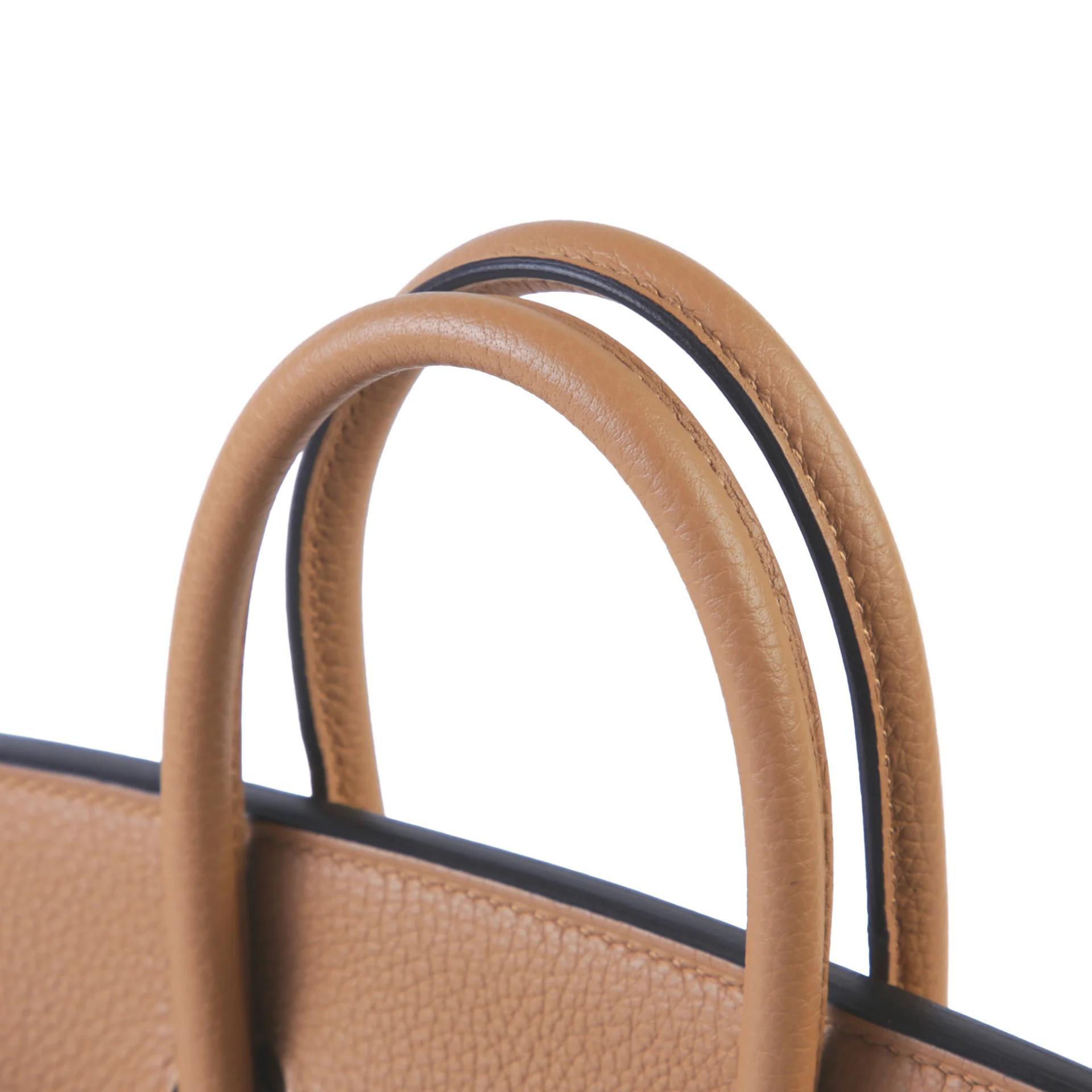 SA超美品 HERMÈS 愛馬仕 Birkin 25 0M 奶茶色 Chai Togo小牛皮 銀扣 U刻 2022年 - 3