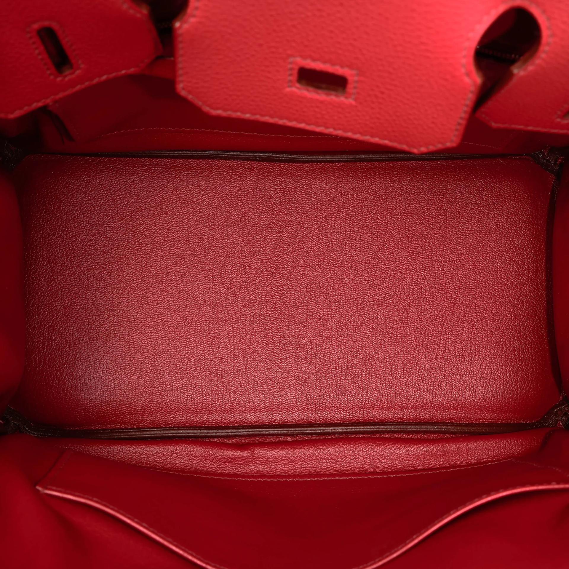 A美品 HERMÈS 愛馬仕 Birkin 30 54 茜草紅 Rouge Garance Togo小牛皮 銀扣 □M刻 2009年 - 31