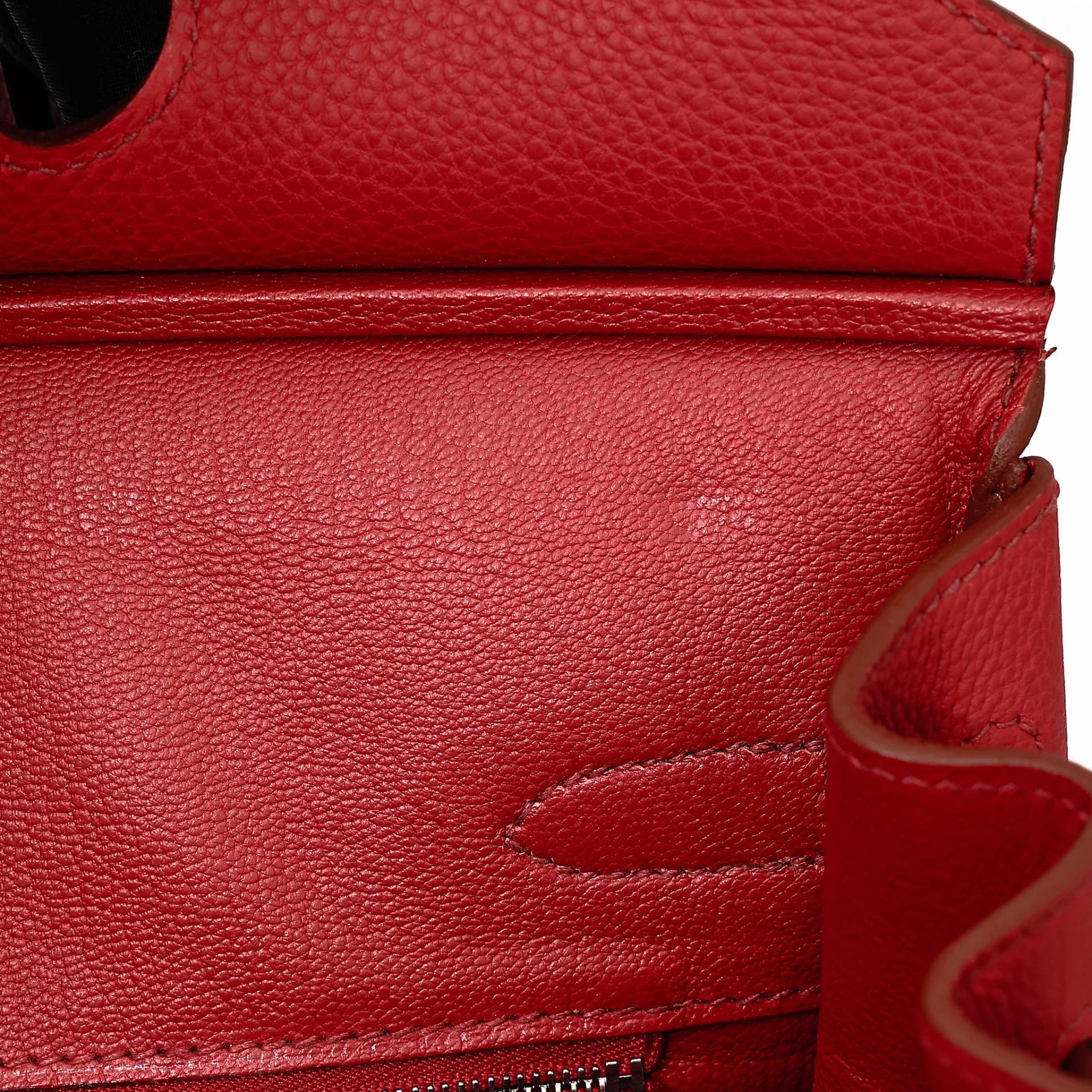 A美品 HERMÈS 愛馬仕 Birkin 30 54 茜草紅 Rouge Garance Togo小牛皮 銀扣 □M刻 2009年 - 26