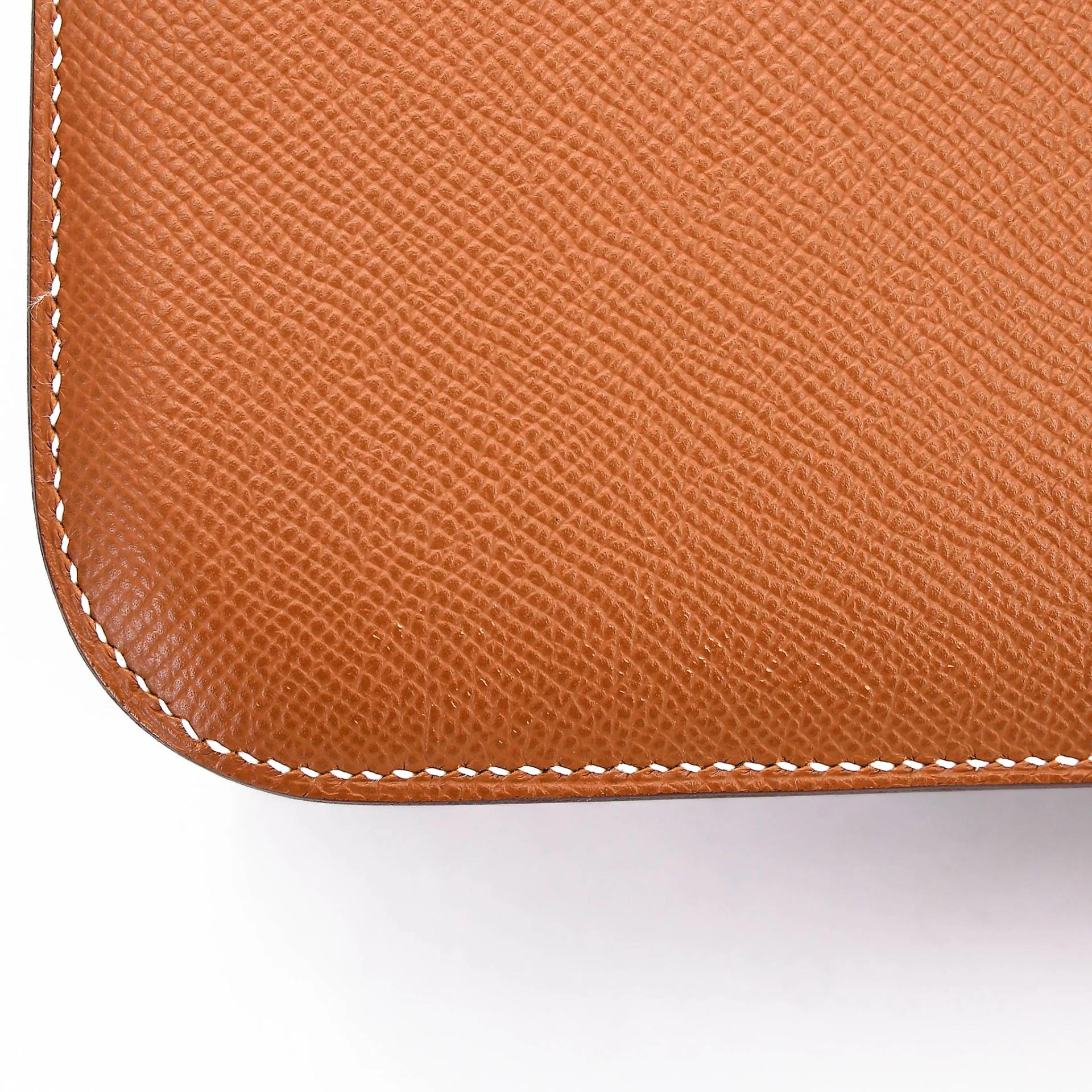 A美品 HERMÈS 愛馬仕 Constance 康康 24 Mirror 37 金棕色 Gold Epsom牛皮 銀扣 K刻 2025年 - 4