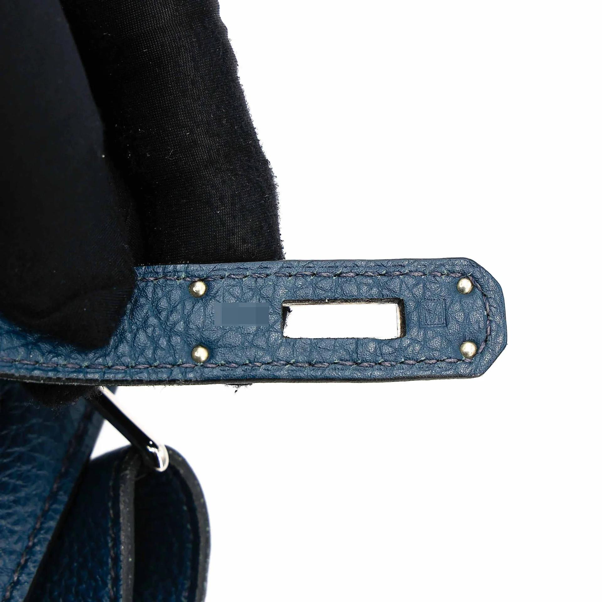 A美品 HERMÈS 愛馬仕 So Kelly 22 7P 普魯士藍 Bleu De Prusse Togo小牛皮 銀扣 □M刻 2009年 - 21