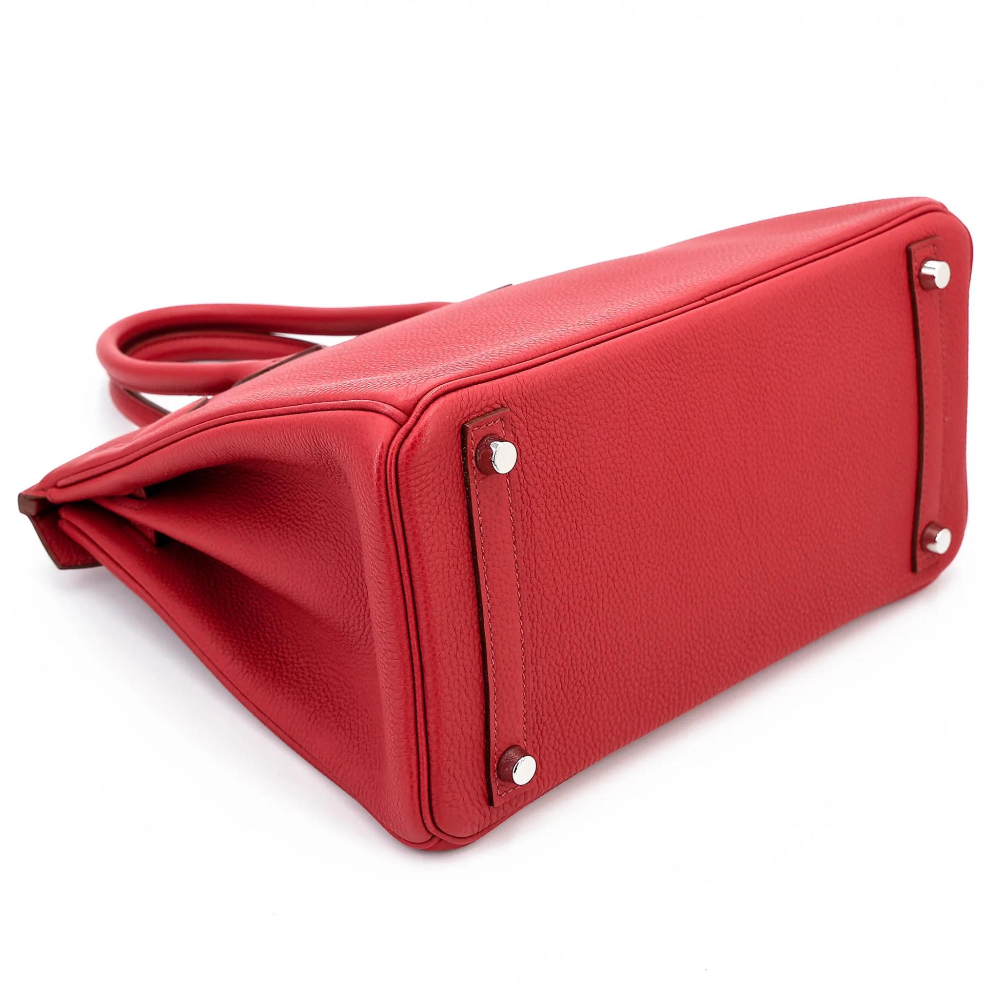 A美品 HERMÈS 愛馬仕 Birkin 30 54 茜草紅 Rouge Garance Togo小牛皮 銀扣 □M刻 2009年 - 7