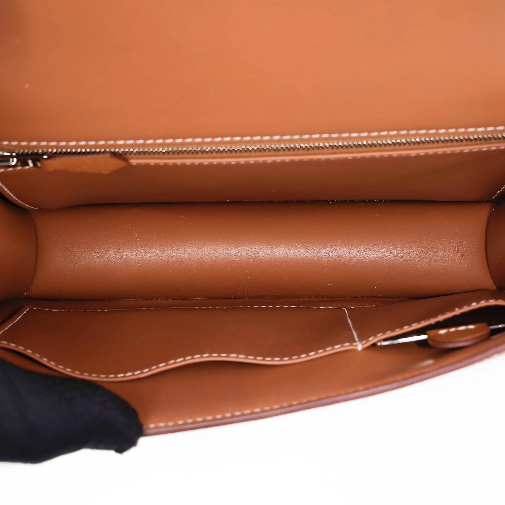 A美品 HERMÈS 愛馬仕 Constance 康康 24 Mirror 37 金棕色 Gold Epsom牛皮 銀扣 K刻 2025年 - 26
