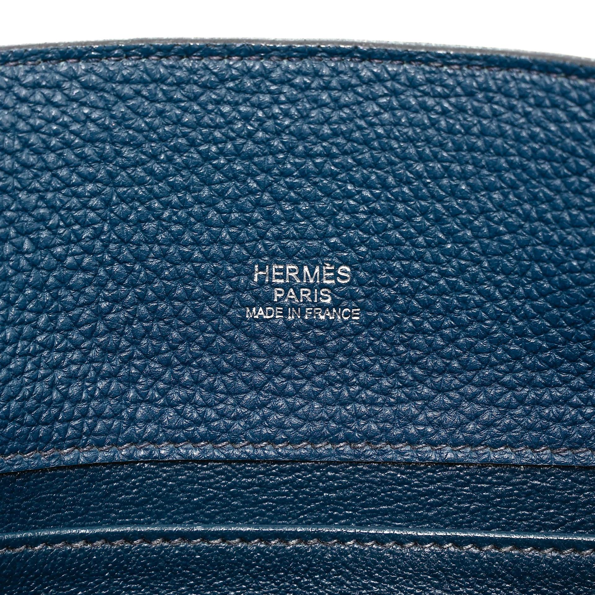 A美品 HERMÈS 愛馬仕 So Kelly 22 7P 普魯士藍 Bleu De Prusse Togo小牛皮 銀扣 □M刻 2009年 - 28