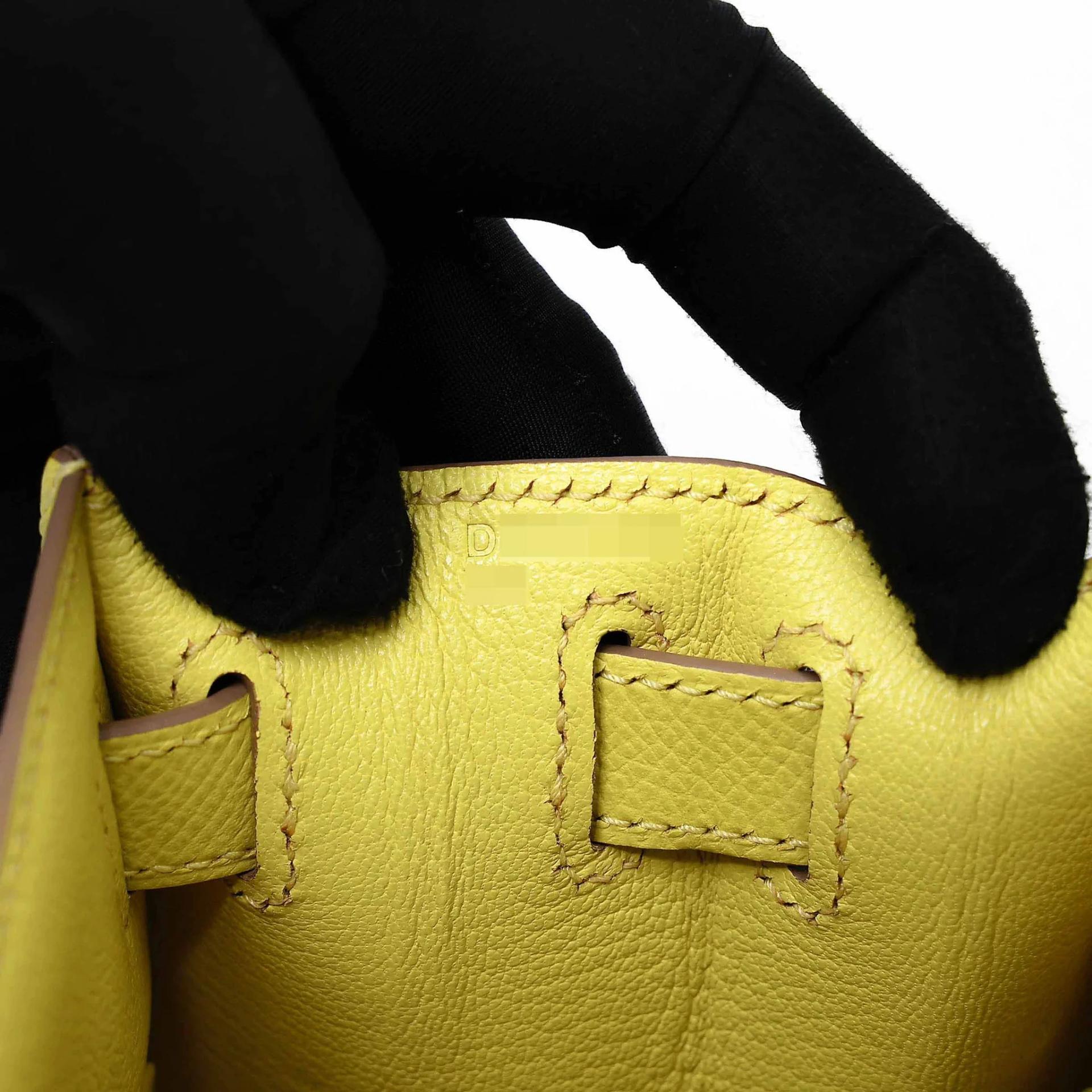 SA超美品 HERMÈS 愛馬仕 Kelly 28 外縫 9R 檸檬黃 Lime Epsom牛皮 金扣 D刻 2019年 - 15