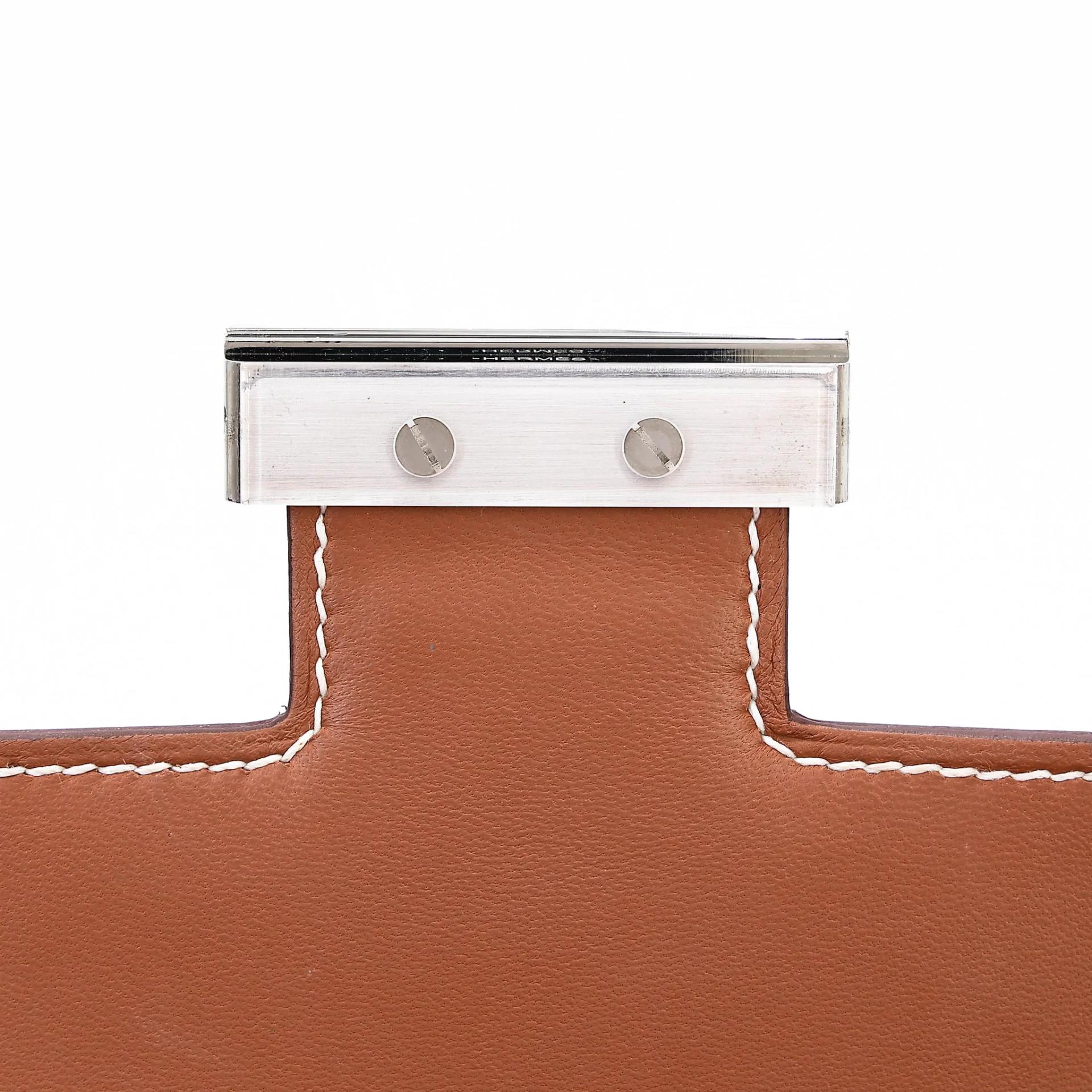 A美品 HERMÈS 愛馬仕 Constance 康康 24 Mirror 37 金棕色 Gold Epsom牛皮 銀扣 K刻 2025年 - 12